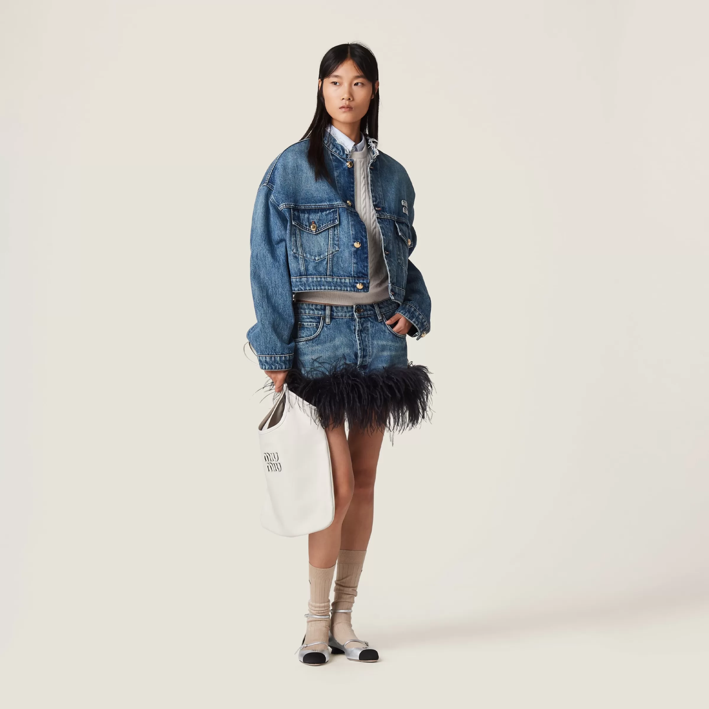 Miu Miu Denim Miniskirt |