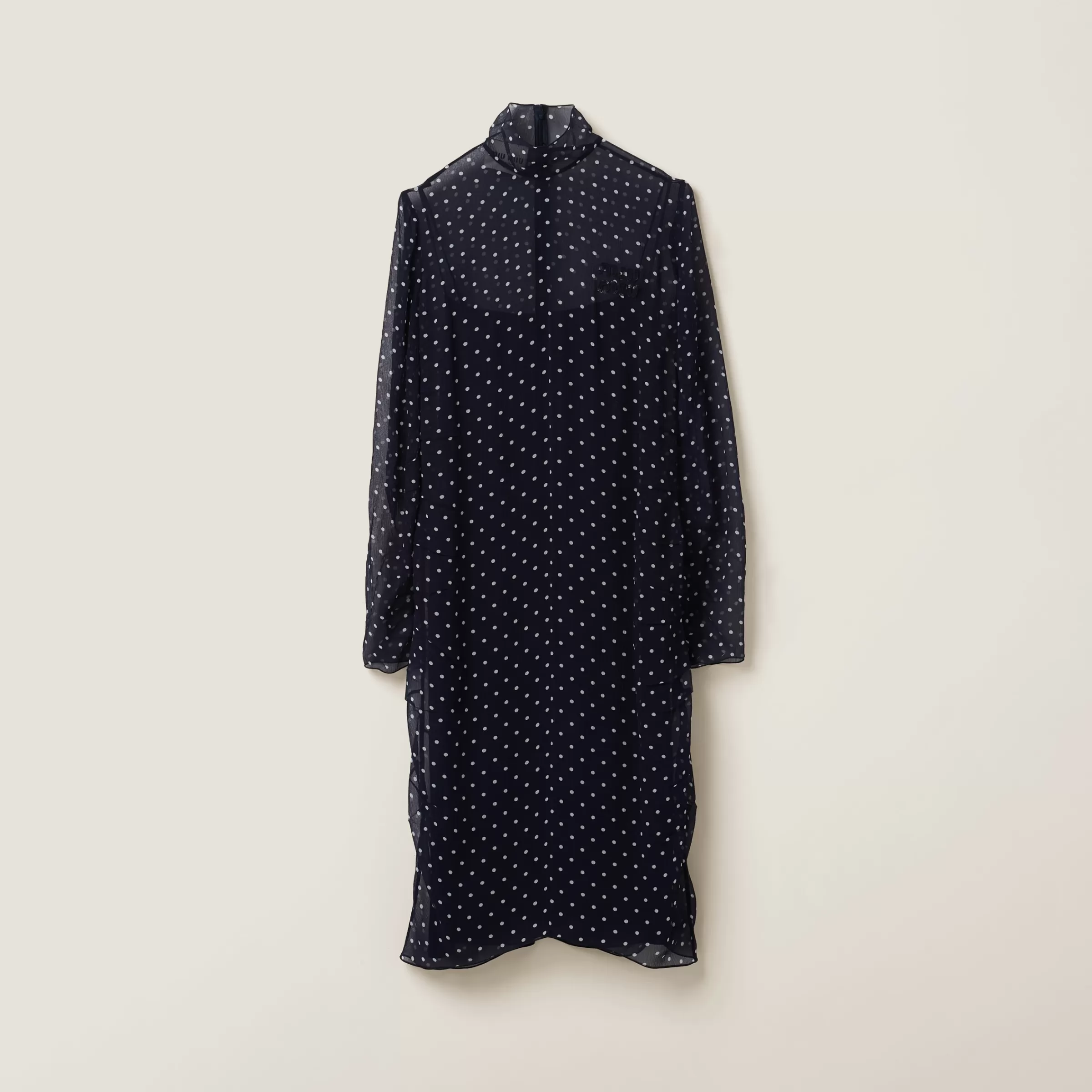 Miu Miu Polka-dot Chiffon Dress |