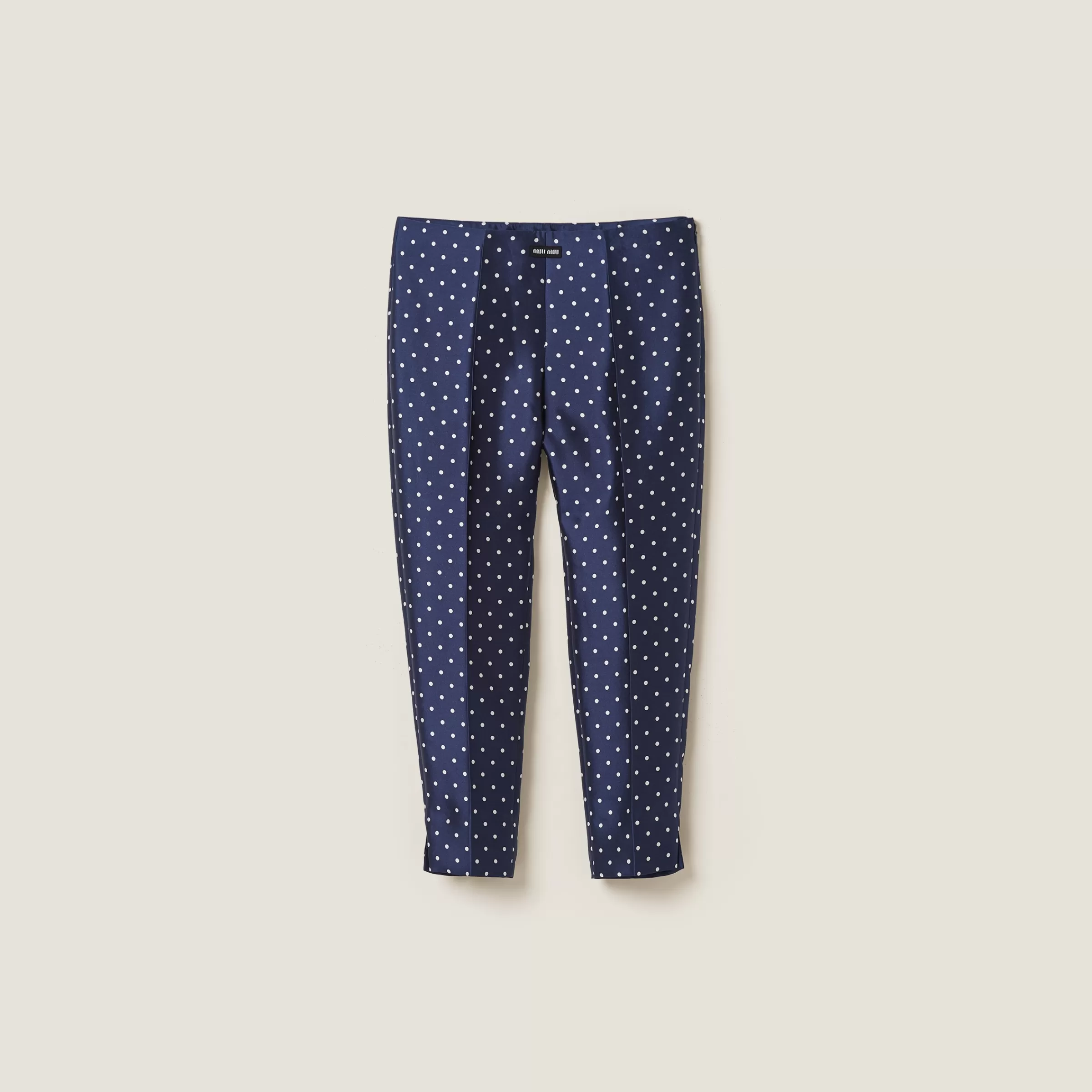 Miu Miu Polka-dot Silk And Wool Pants |
