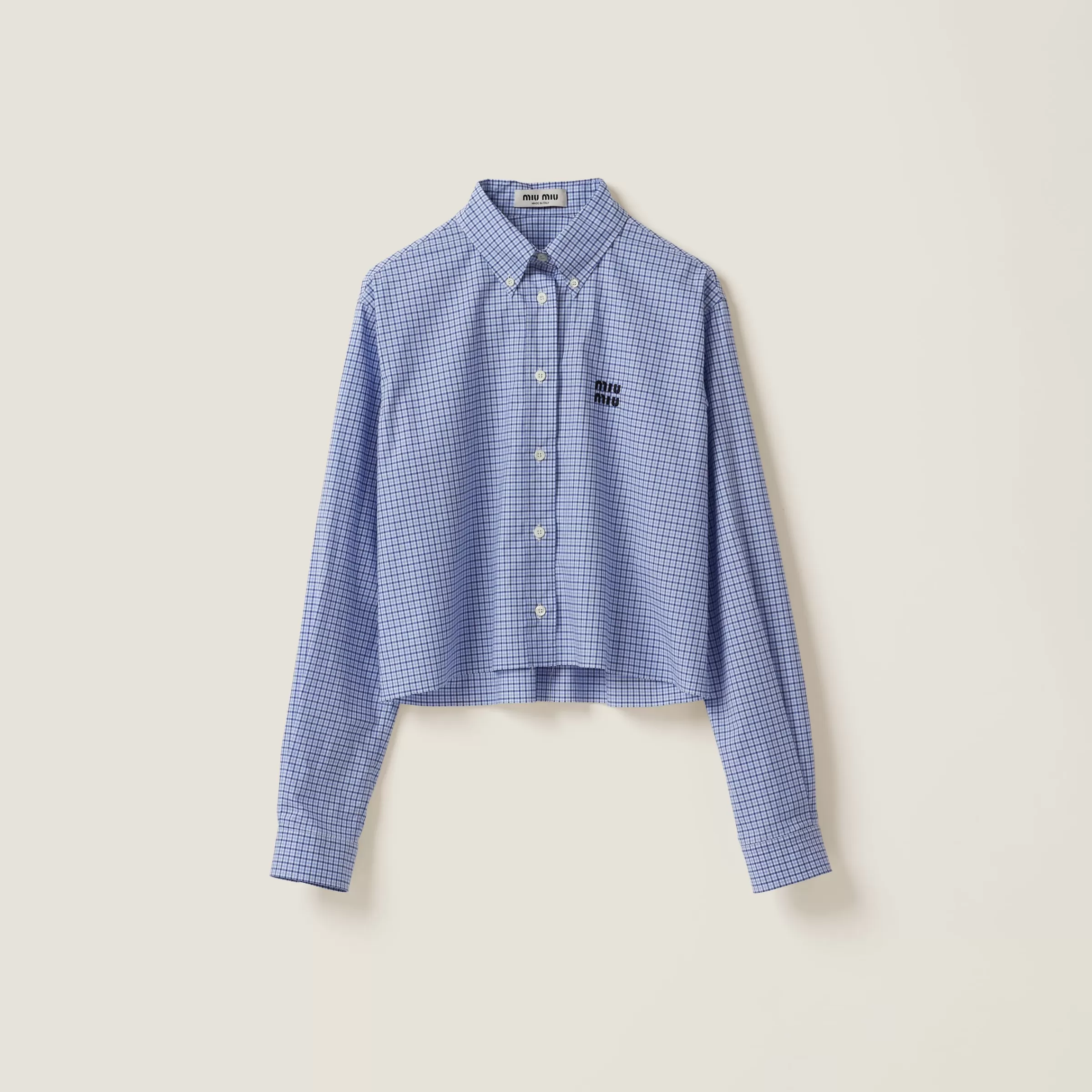 Miu Miu Checked Poplin Shirt |