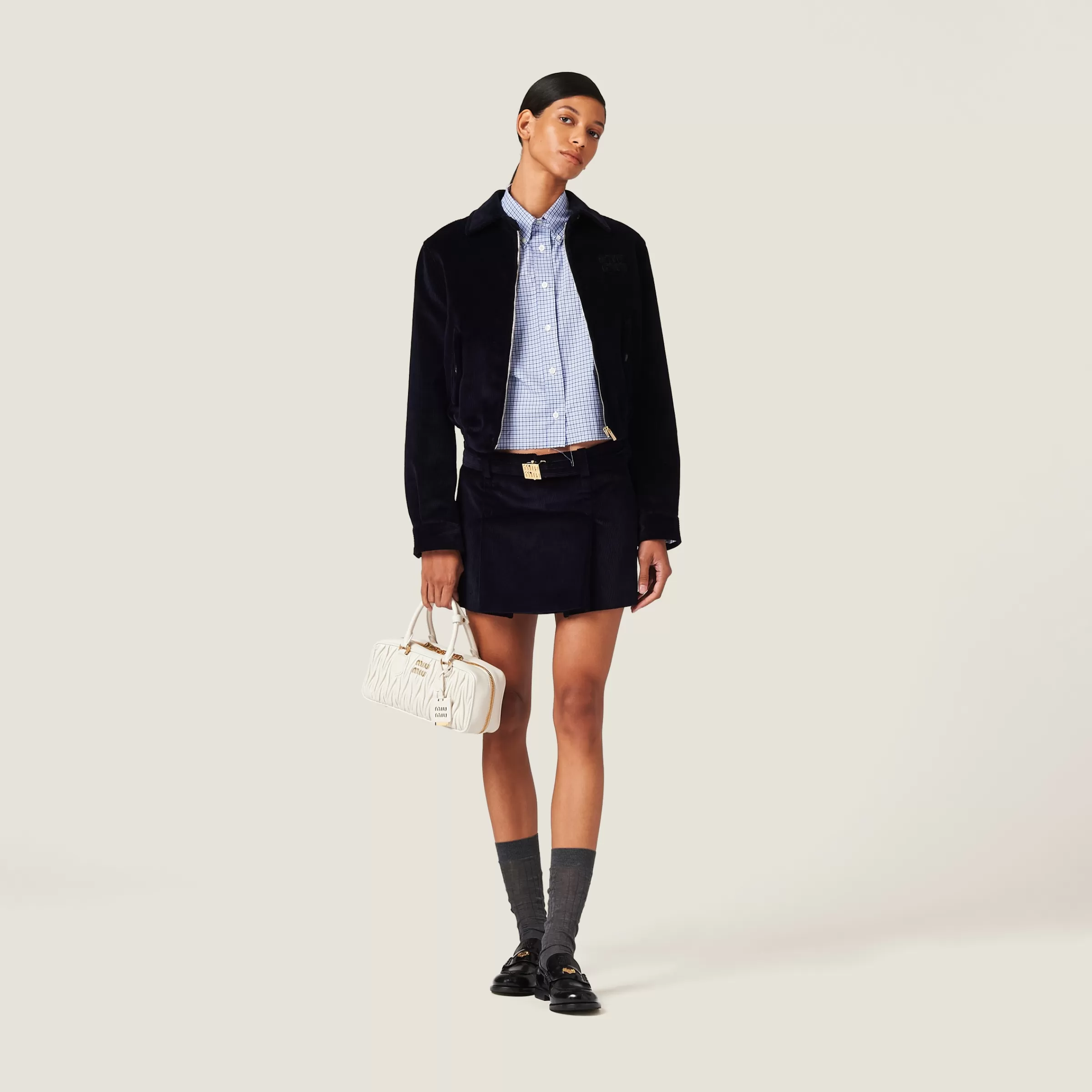 Miu Miu Checked Poplin Shirt |