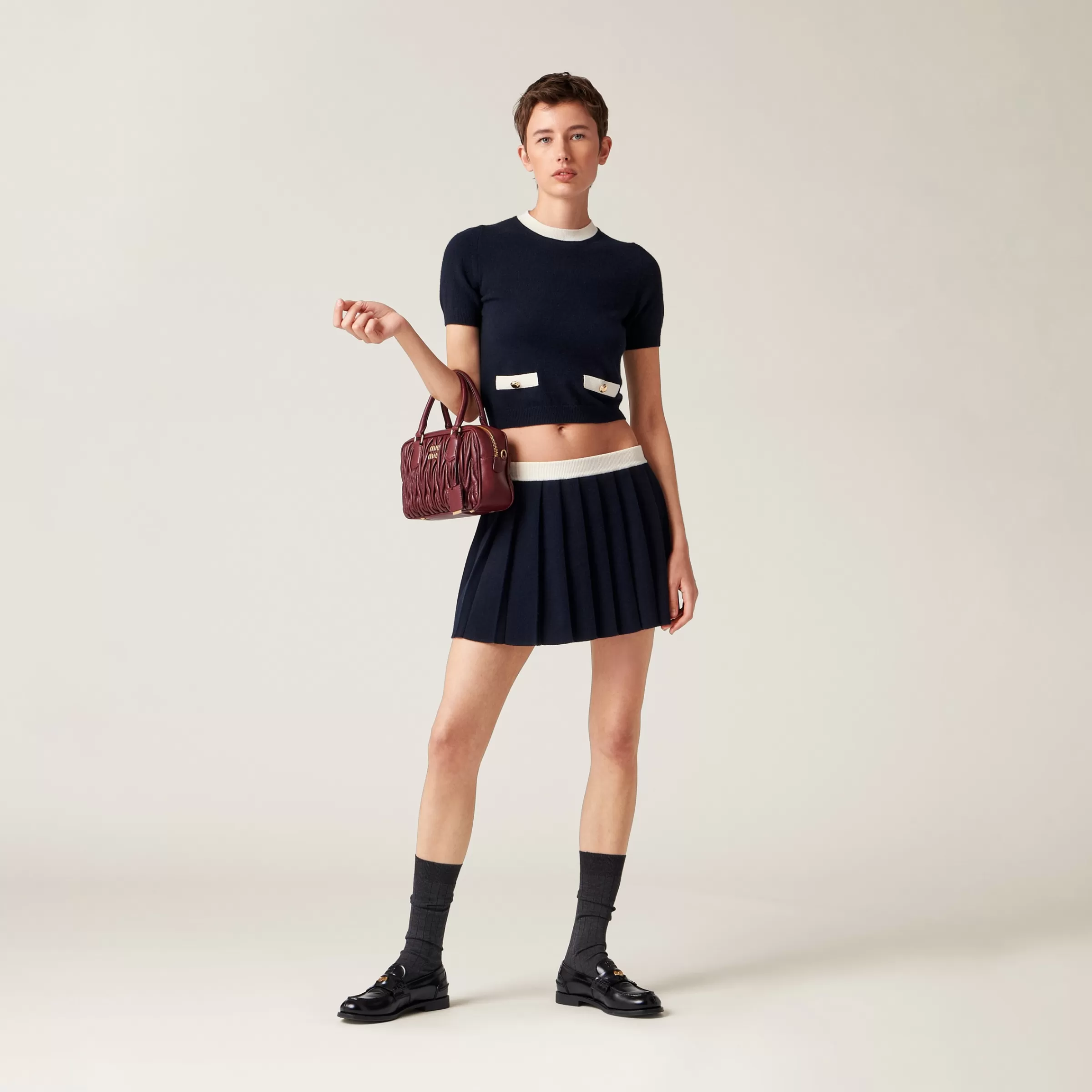 Miu Miu Cashmere Miniskirt |