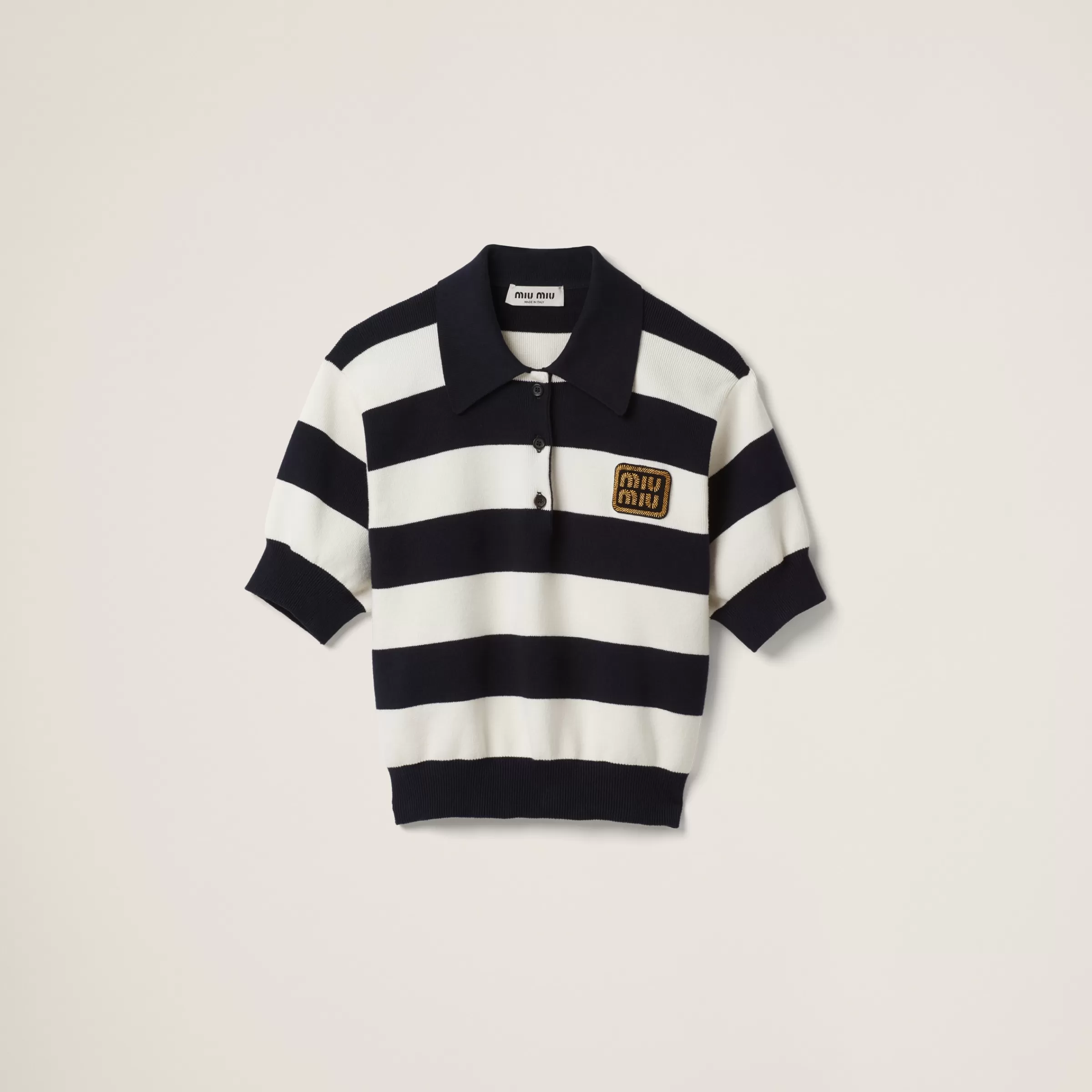 Miu Miu Cotton Jersey Polo Shirt |