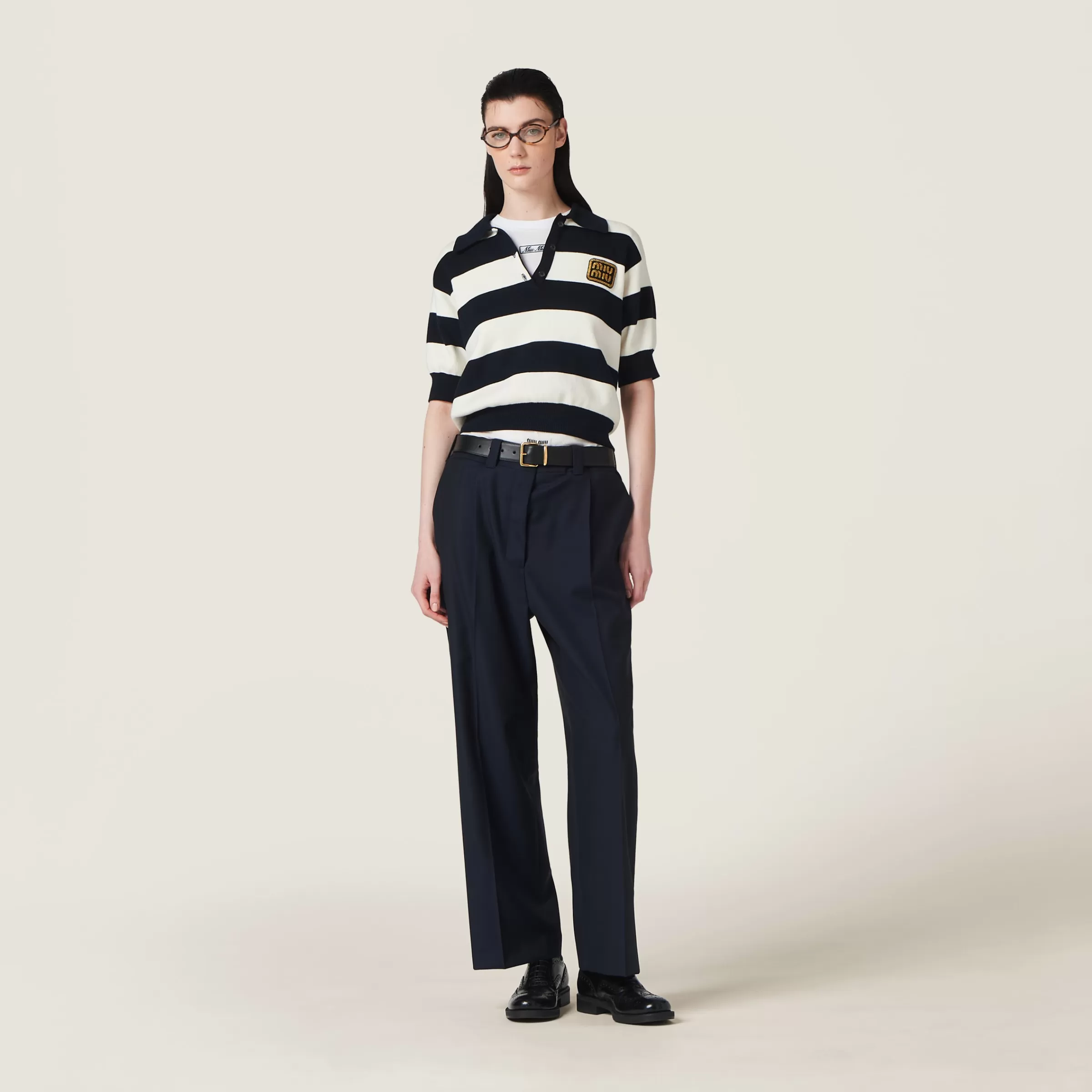 Miu Miu Cotton Jersey Polo Shirt |