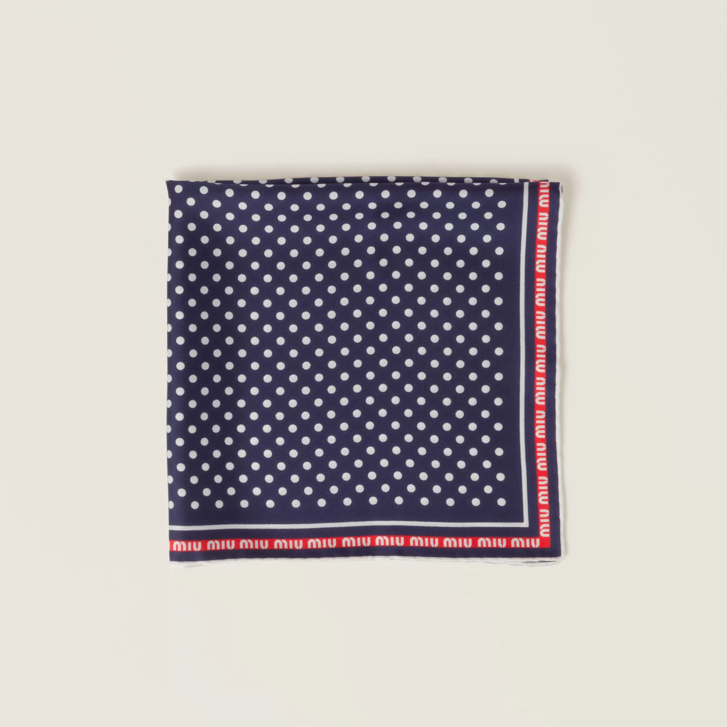 Miu Miu Printed Twill Scarf |