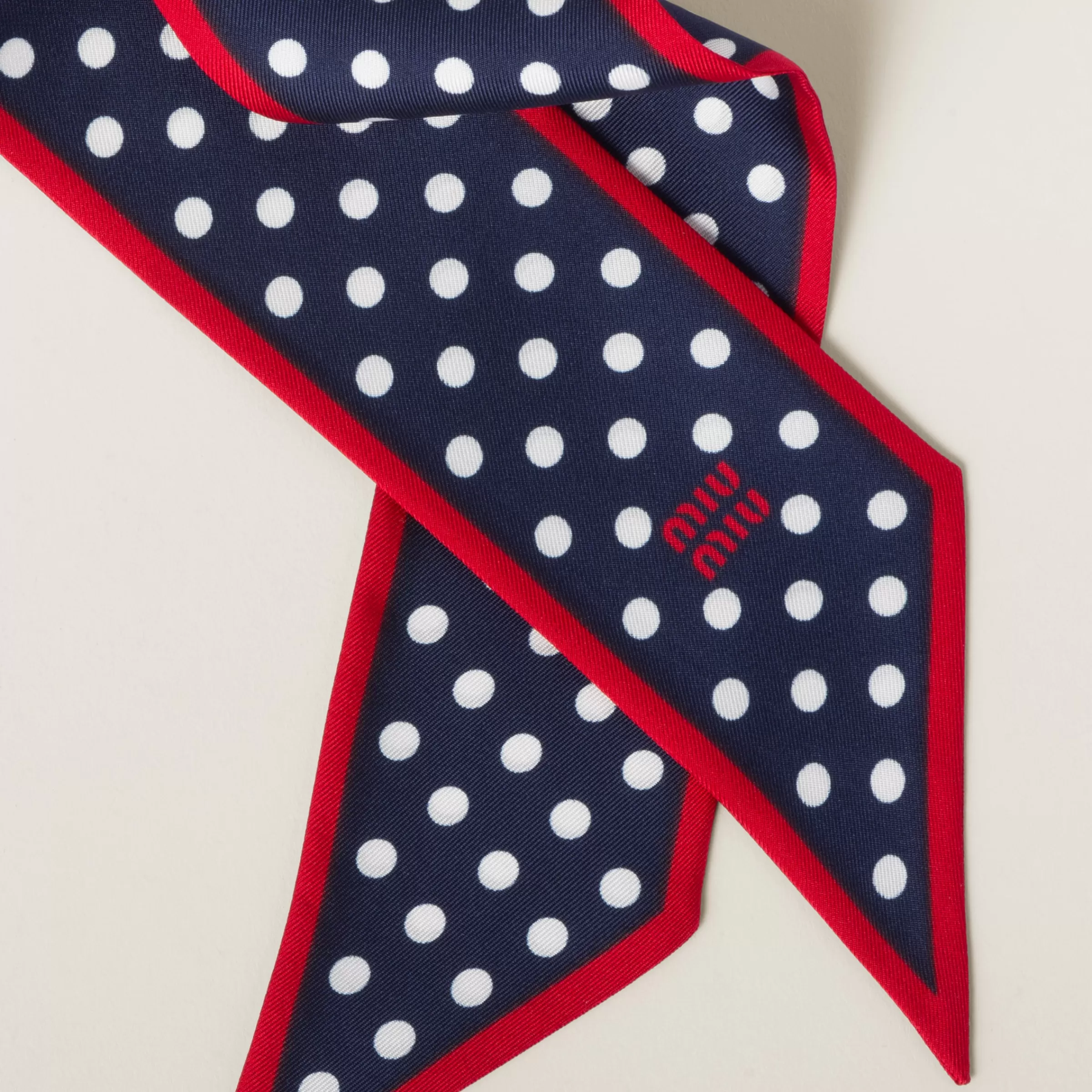Miu Miu Printed Twill Scarf |