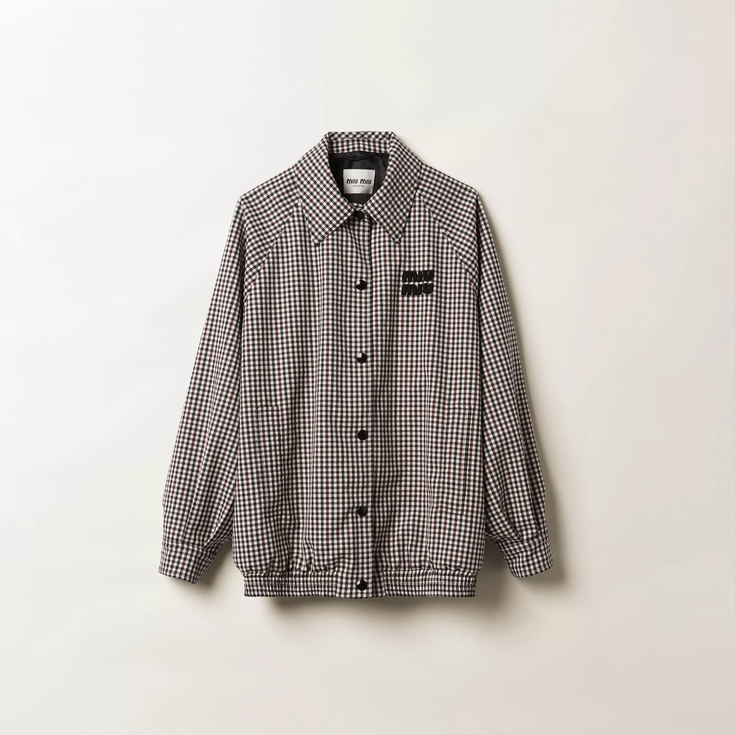 Miu Miu Gingham Check Blouson Jacket |