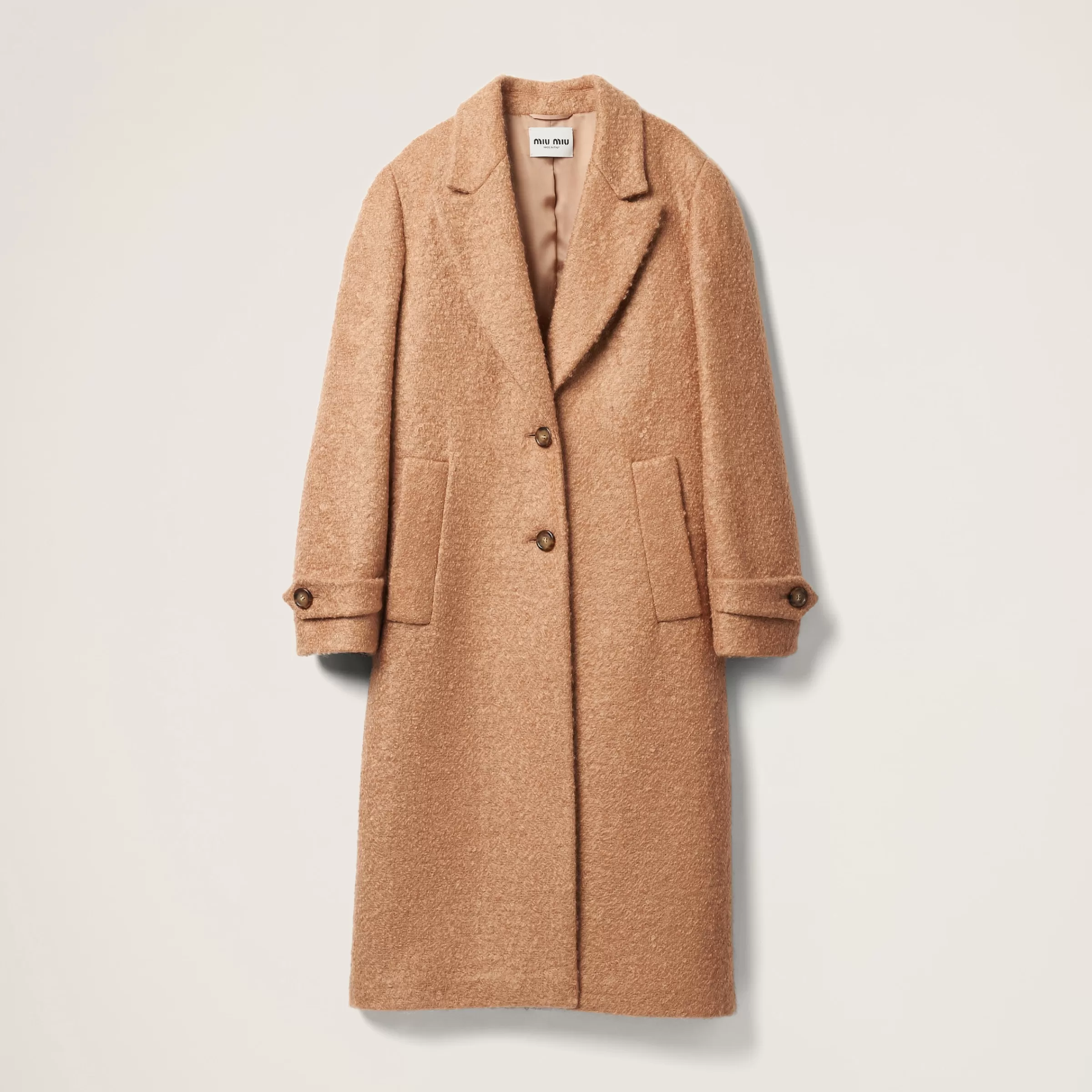 Miu Miu Padded Single-breasted Tweed Coat |