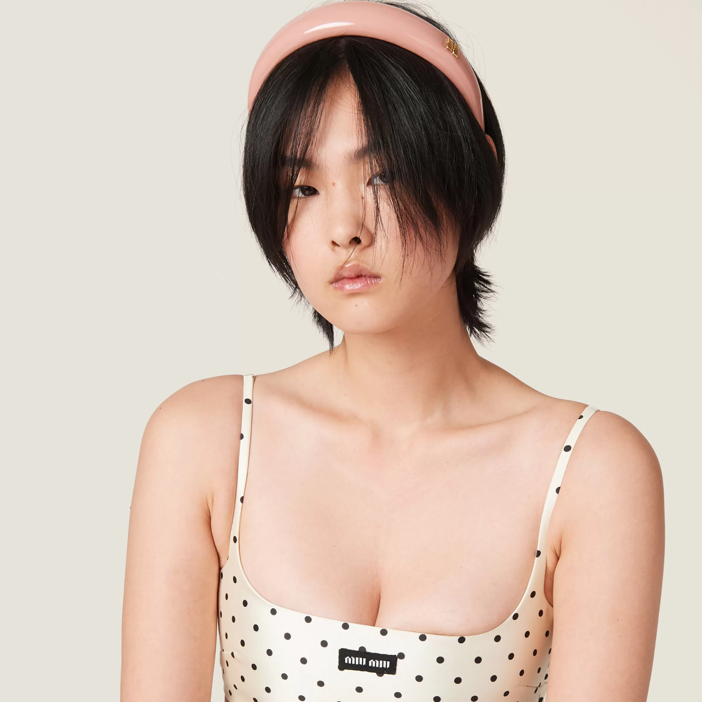 Miu Miu Patent Leather Headband |