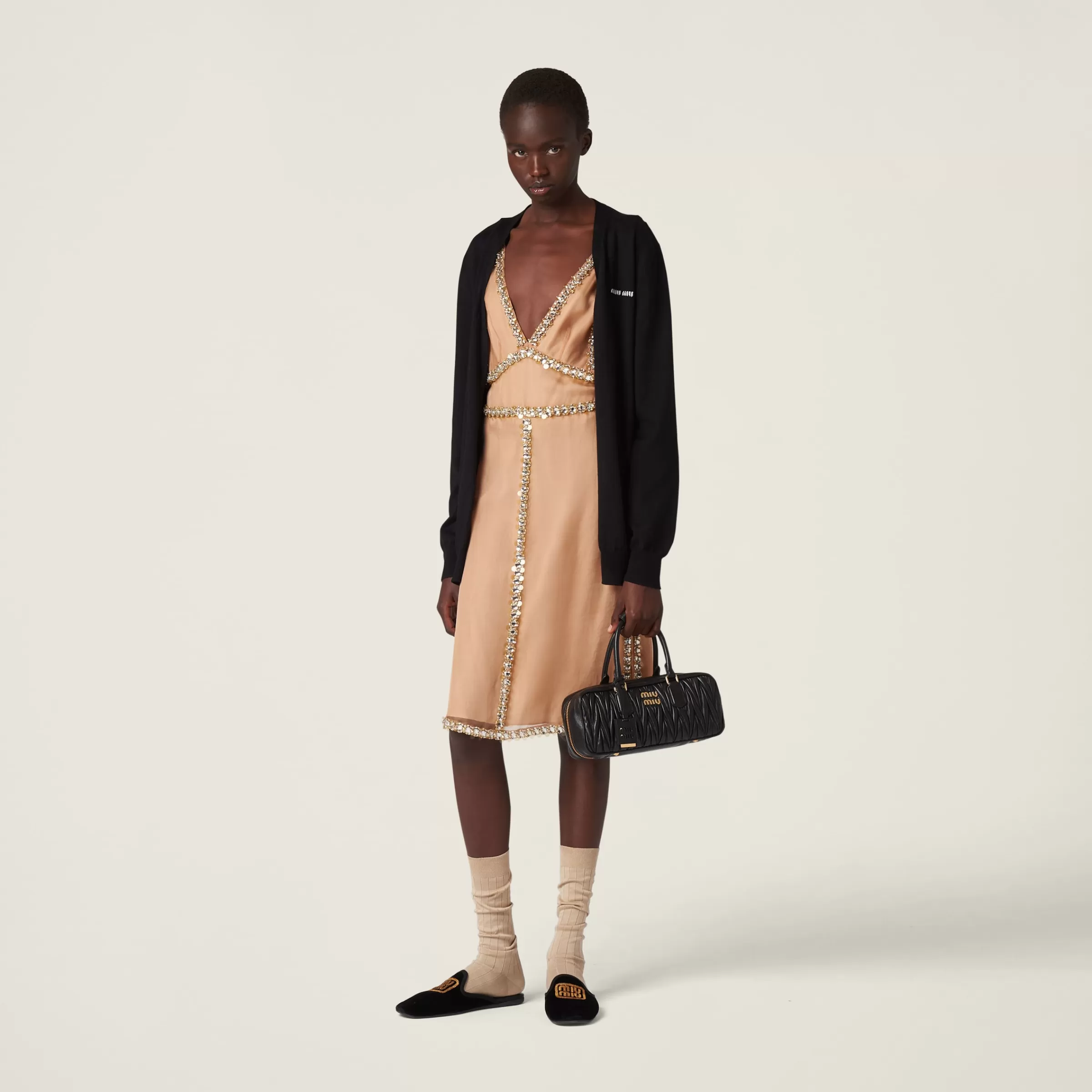 Miu Miu Embroidered Organza Dress |