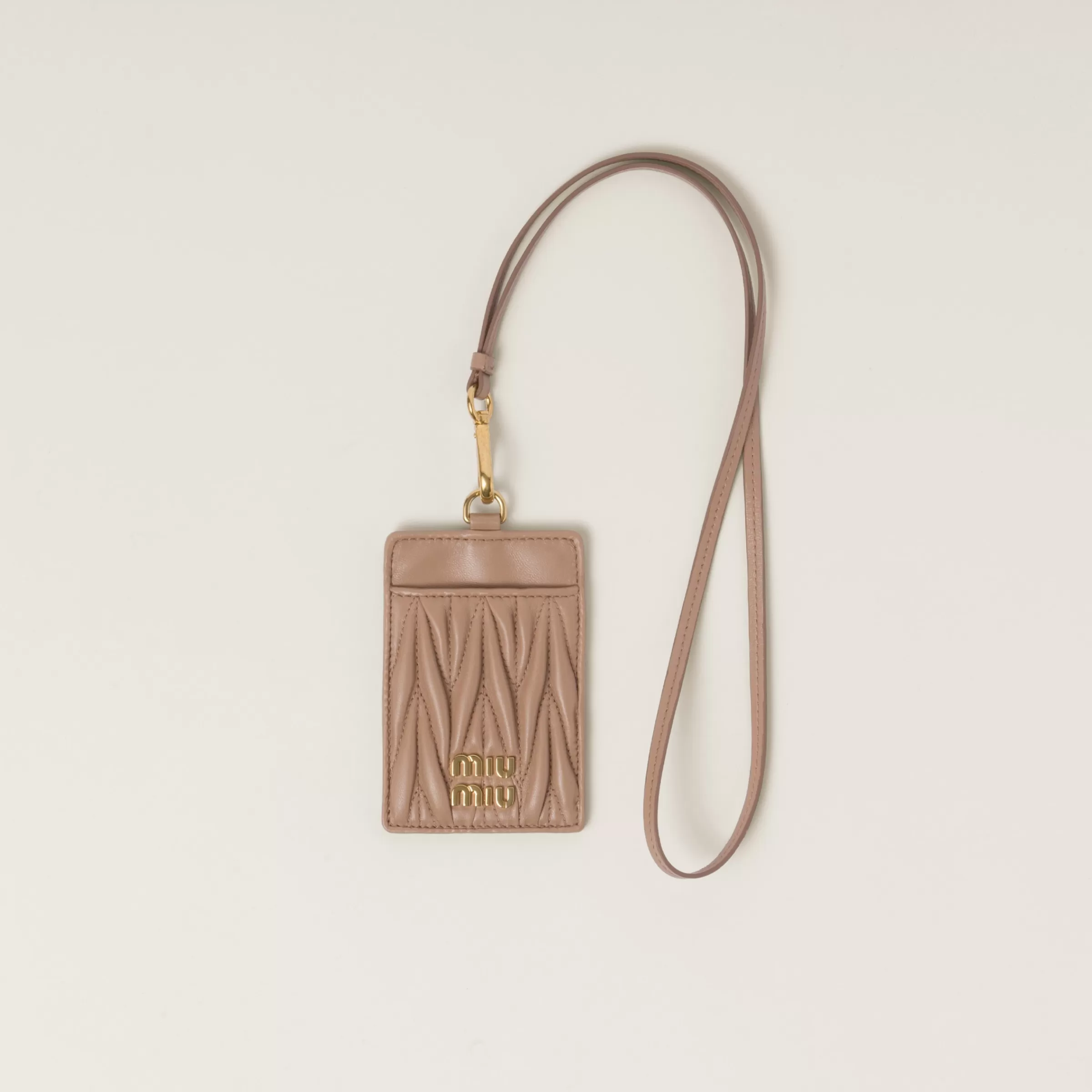 Miu Miu Matelassé Nappa Leather Badge Holder |