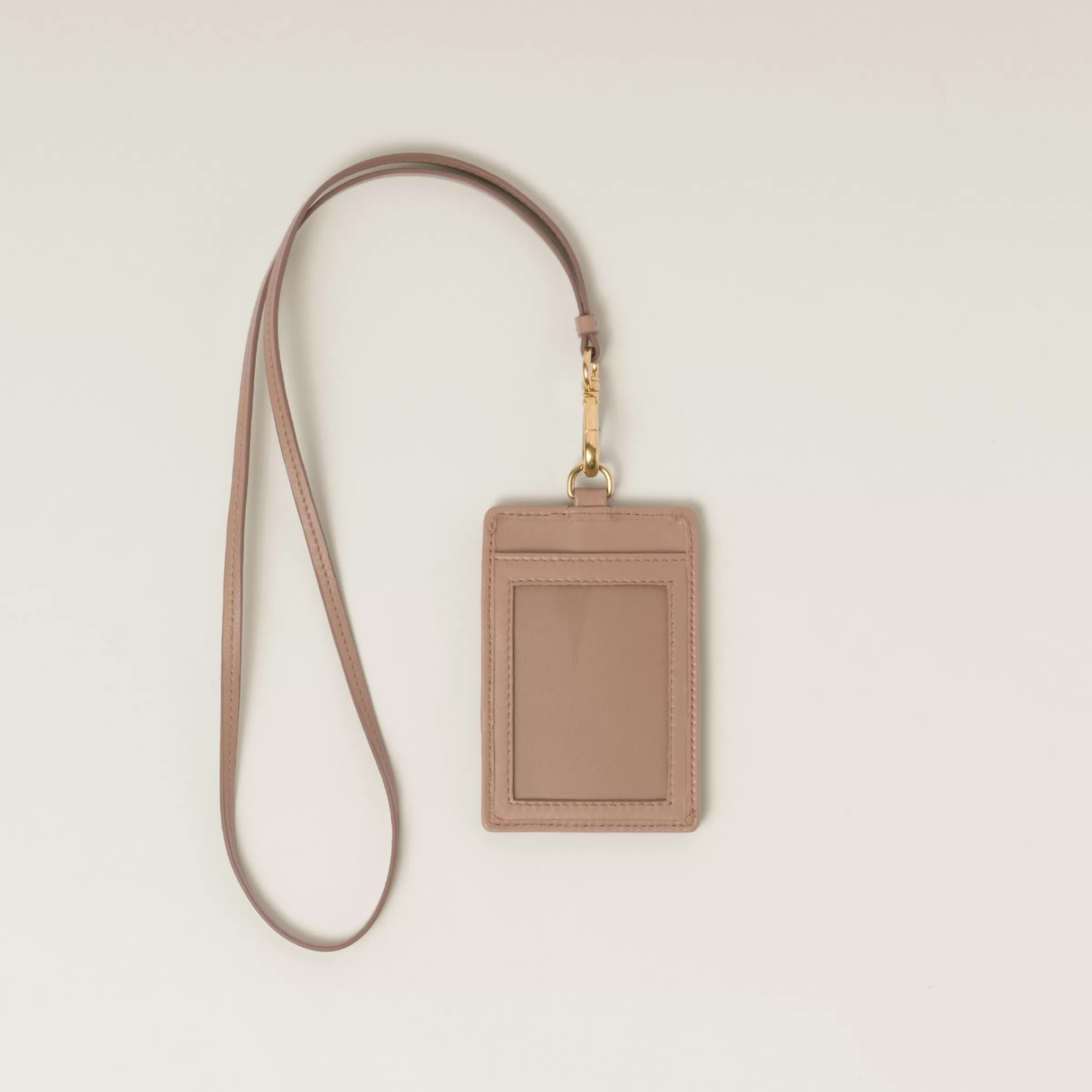 Miu Miu Matelassé Nappa Leather Badge Holder |