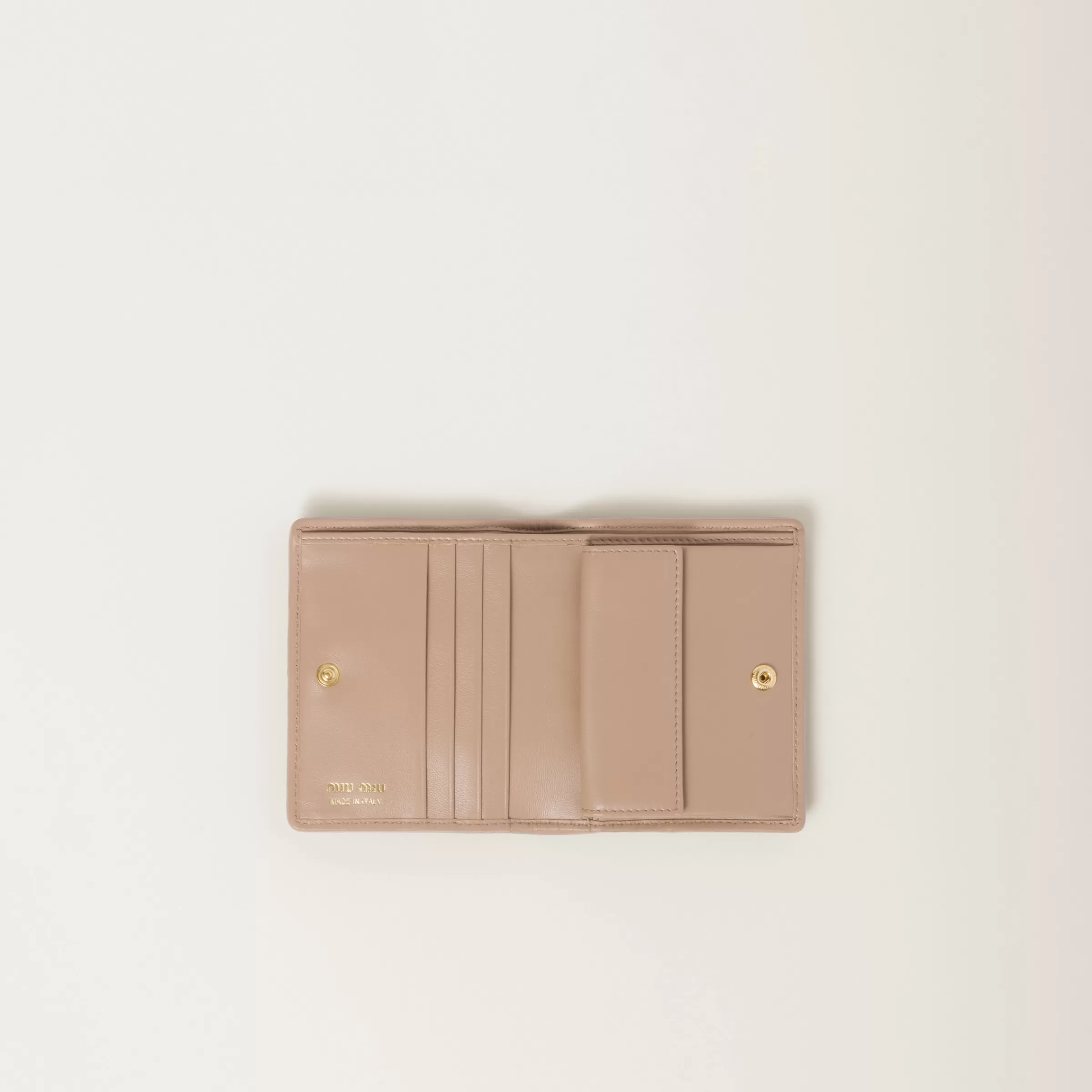 Miu Miu Small Matelassé Nappa Leather Wallet |