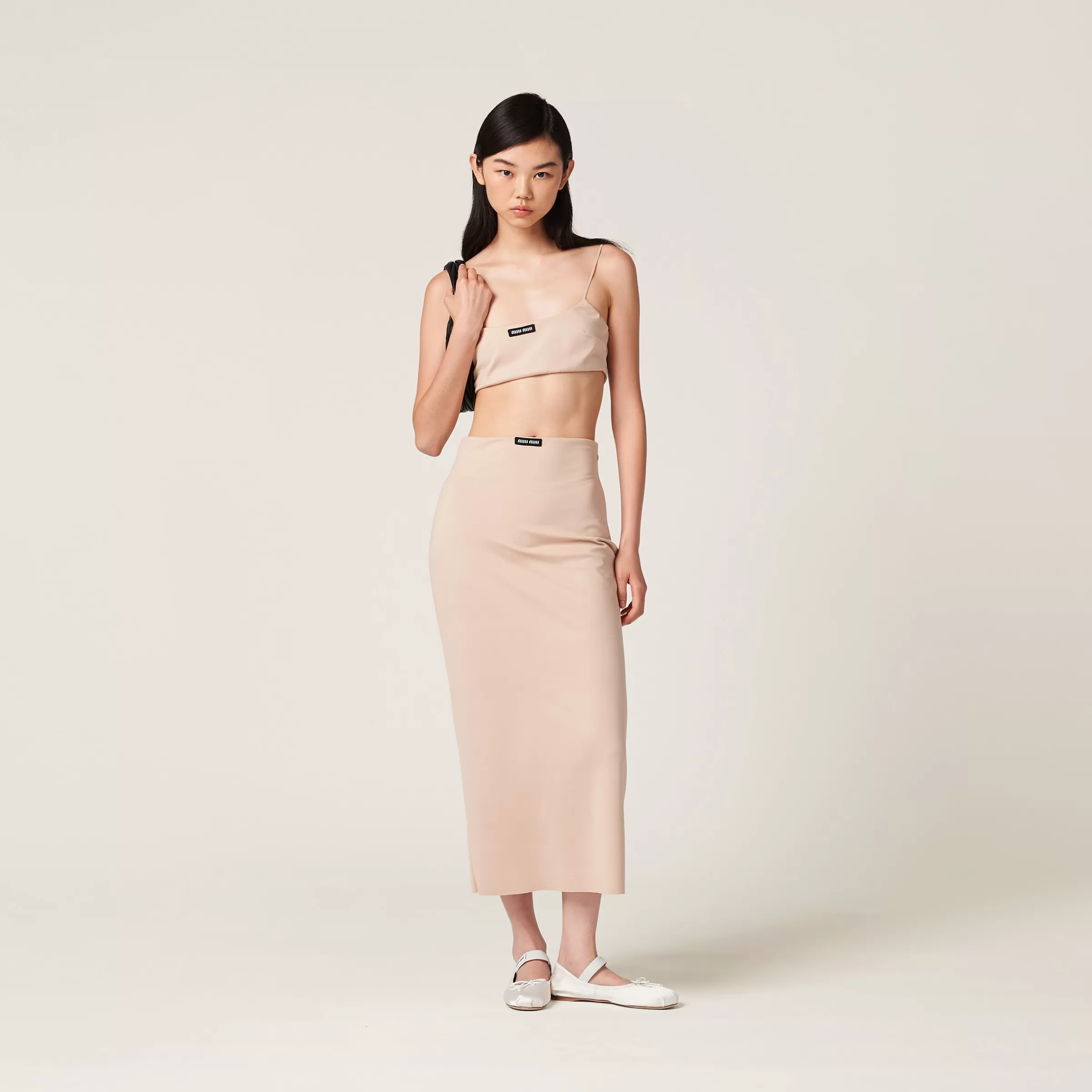 Miu Miu Stretch Jersey Skirt |