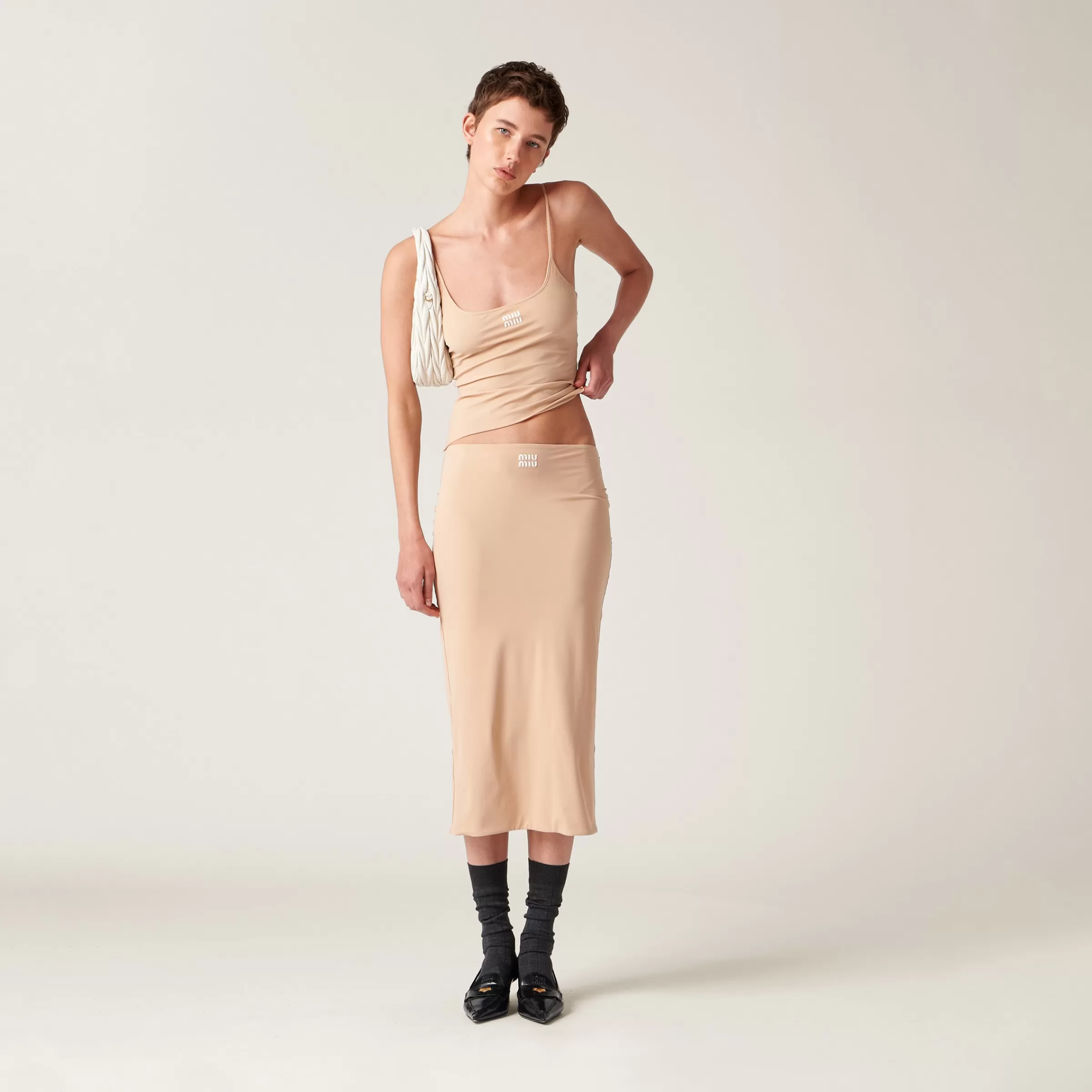 Miu Miu Stretch Jersey Top |