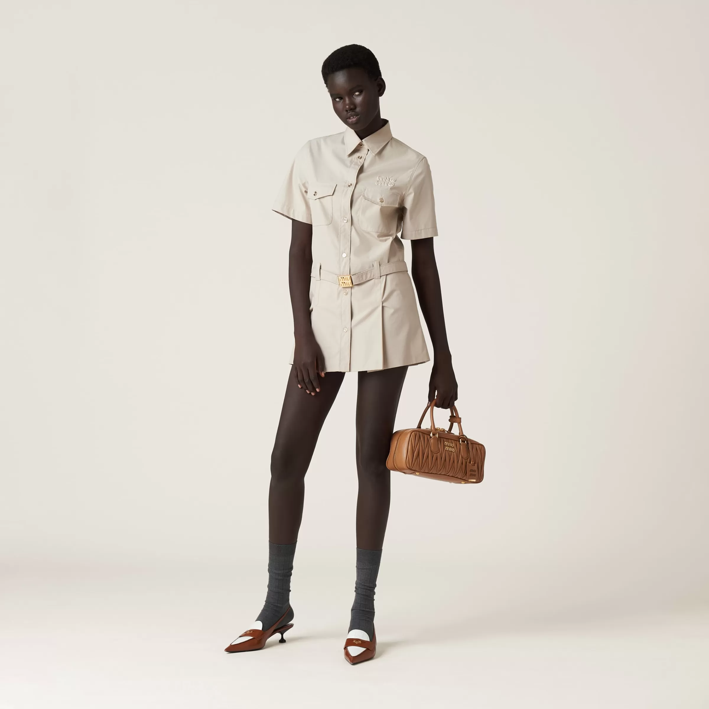 Miu Miu Arcadie Matelassé Nappa Leather Bag |