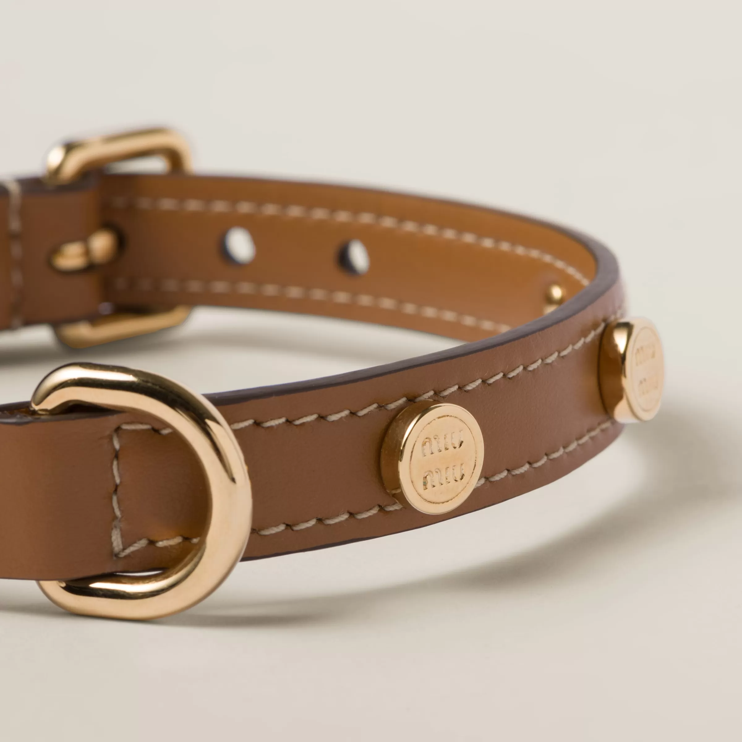 Miu Miu Leather Pet Collar |