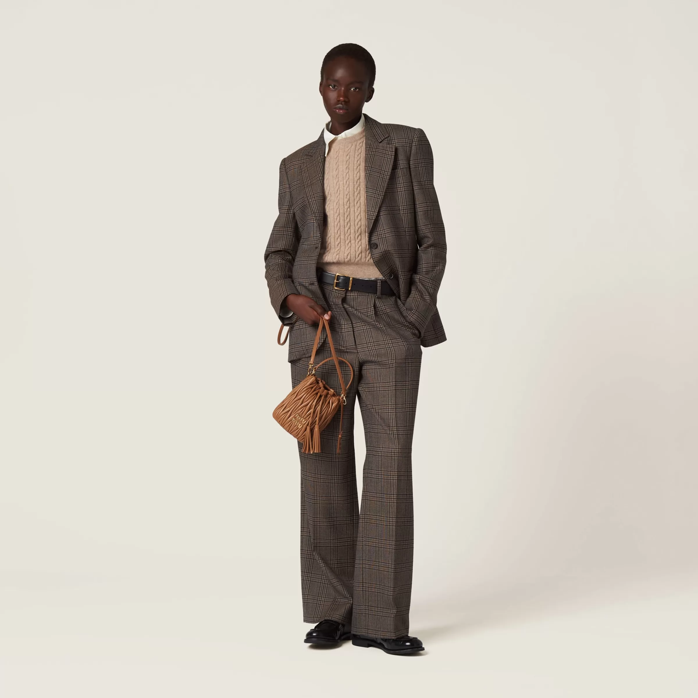 Miu Miu Matelassé Nappa Leather Bucket Bag |