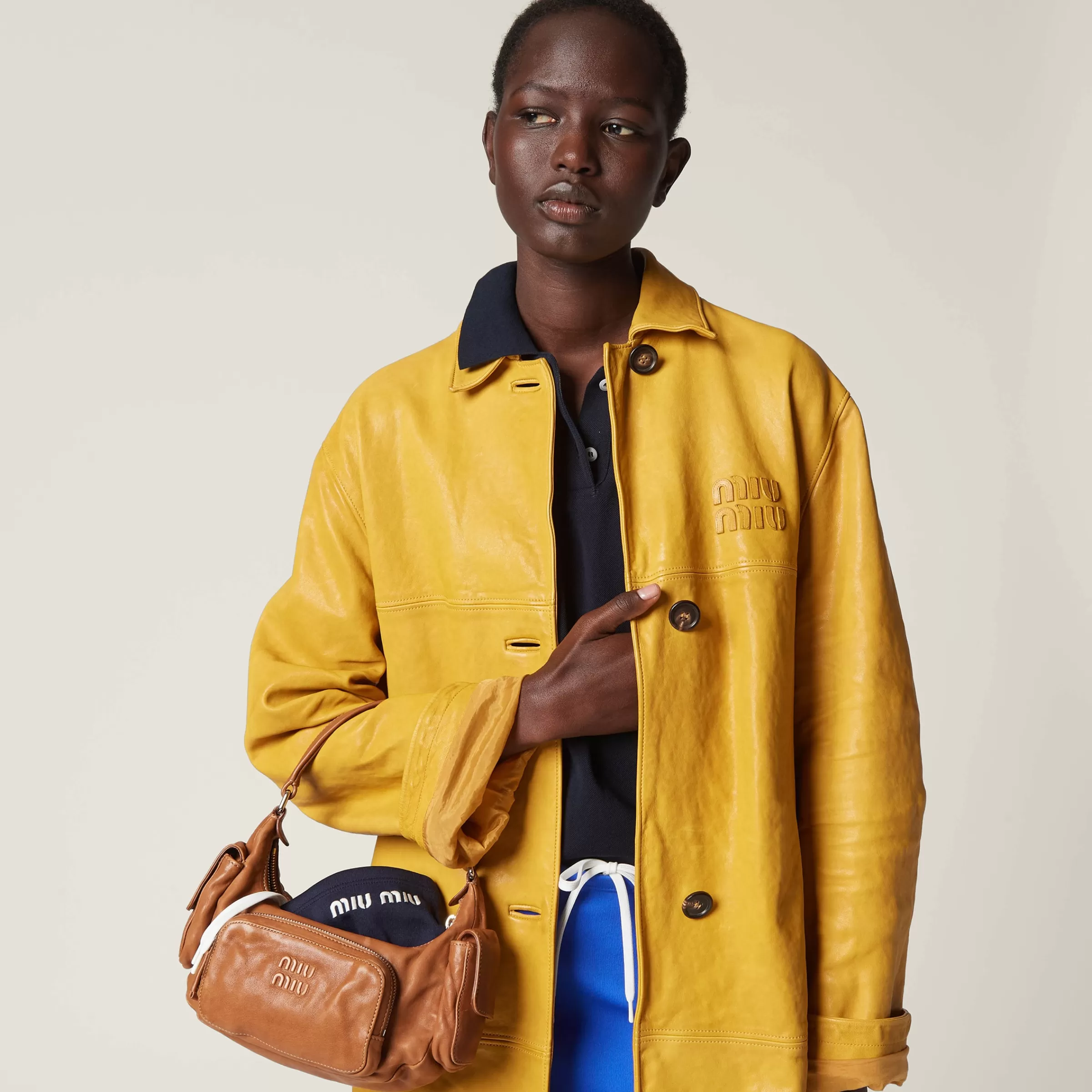 Miu Miu Pocket Nappa Leather Bag |