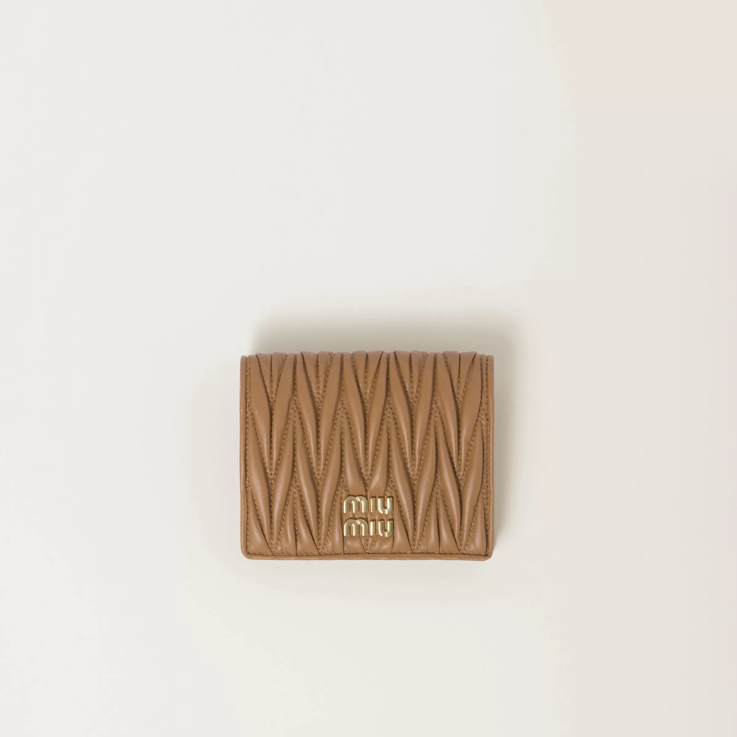 Miu Miu Small Matelassé Nappa Leather Wallet |