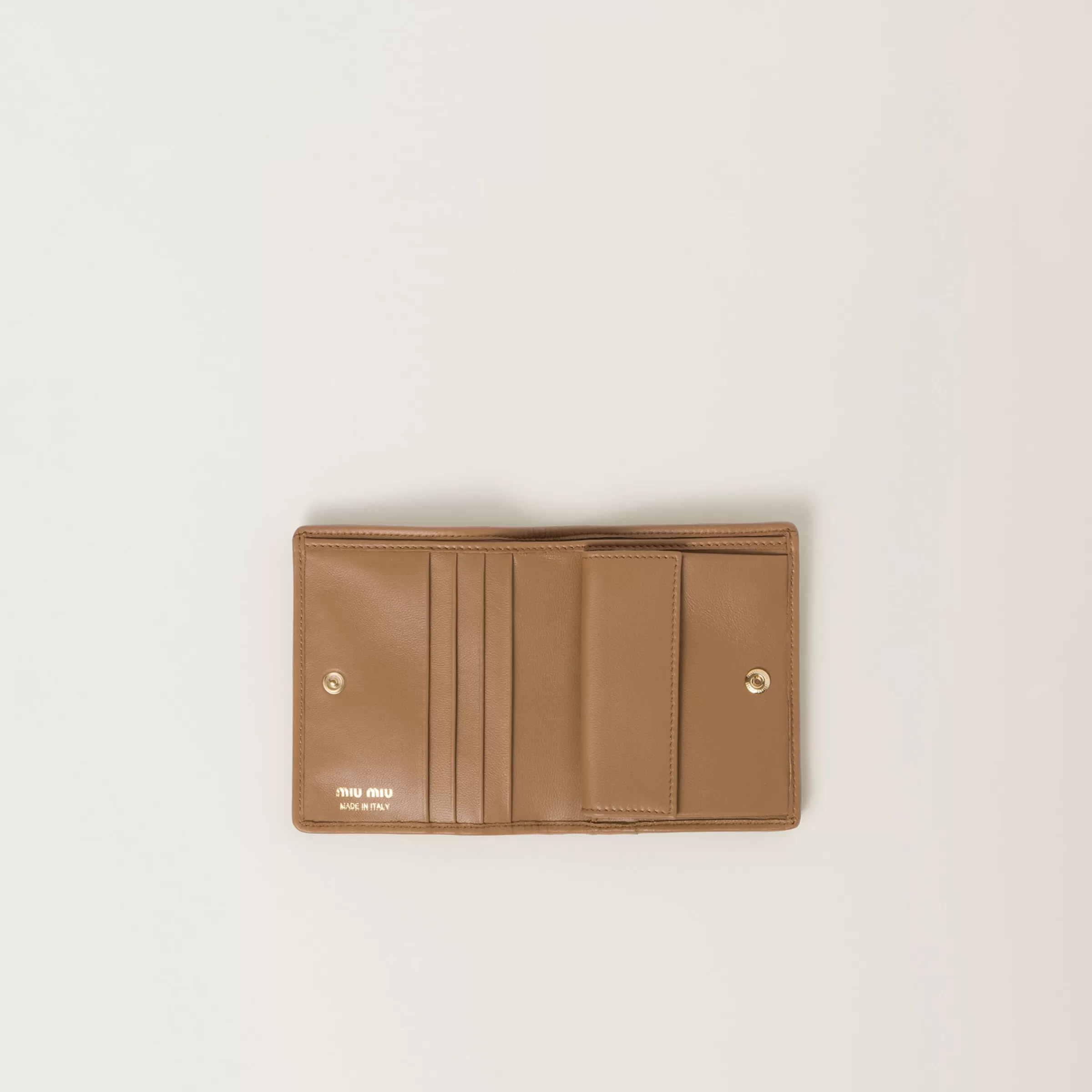 Miu Miu Small Matelassé Nappa Leather Wallet |