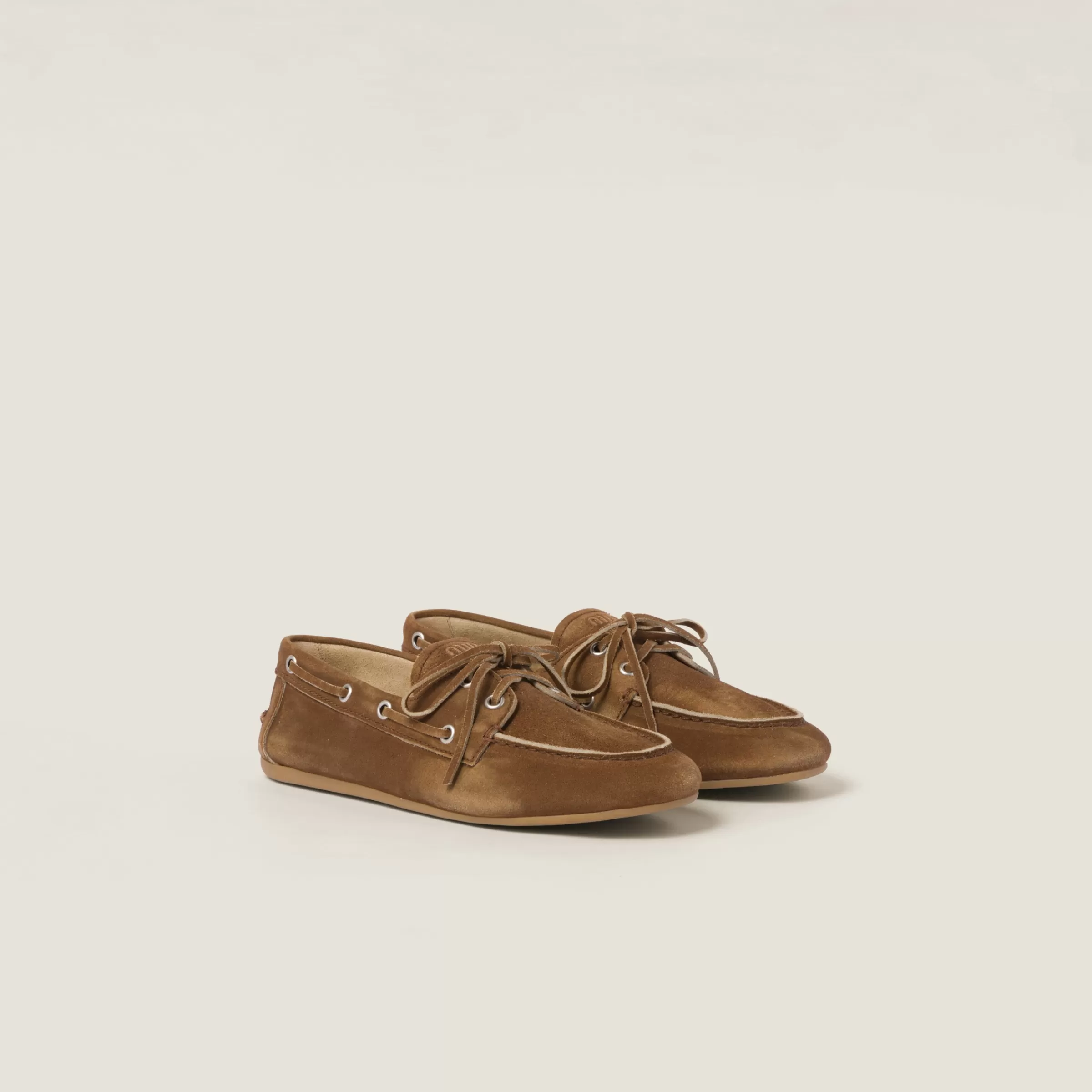 Miu Miu Faded Unlined Suede Loafers |