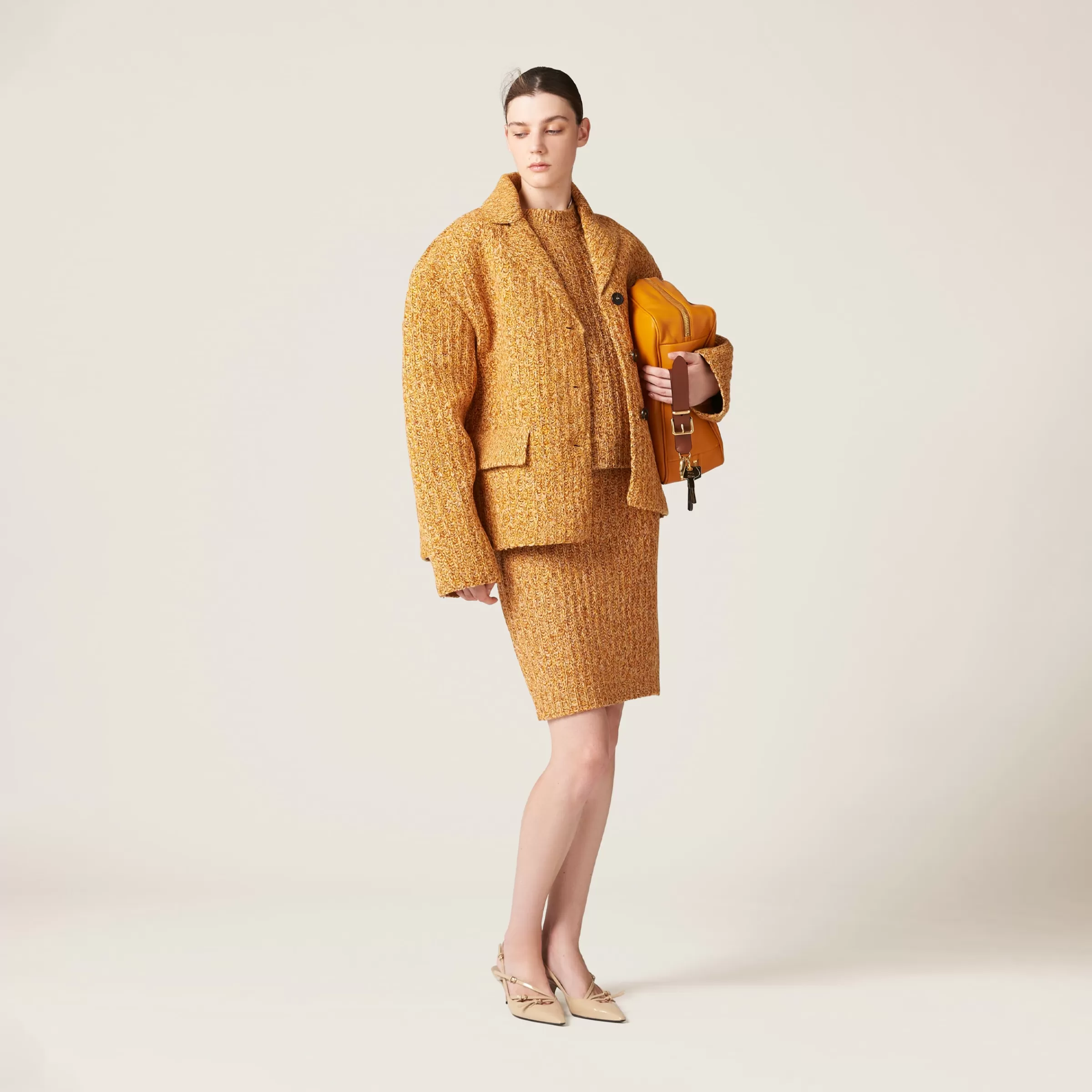 Miu Miu Wool And Cotton Skirt |