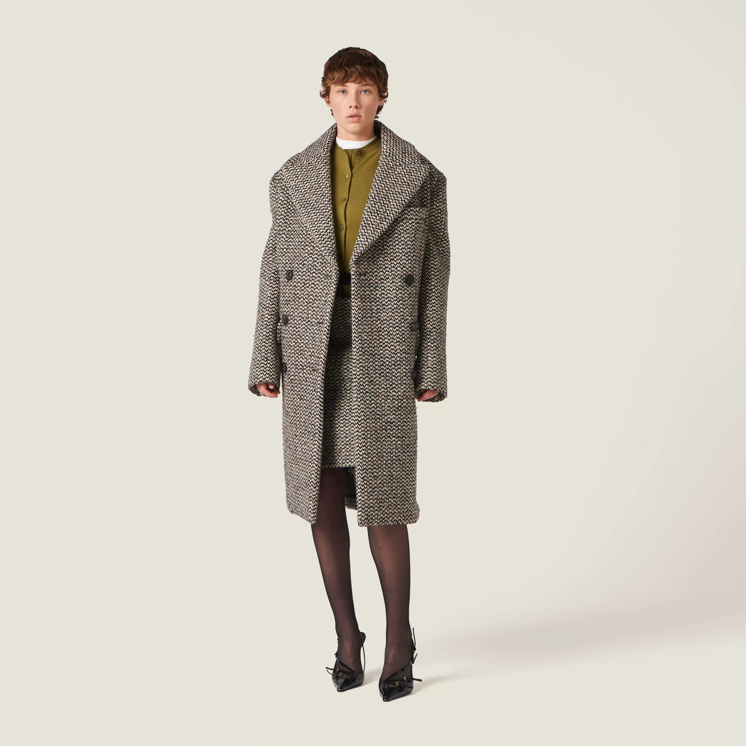 Miu Miu Bouclé Skirt |