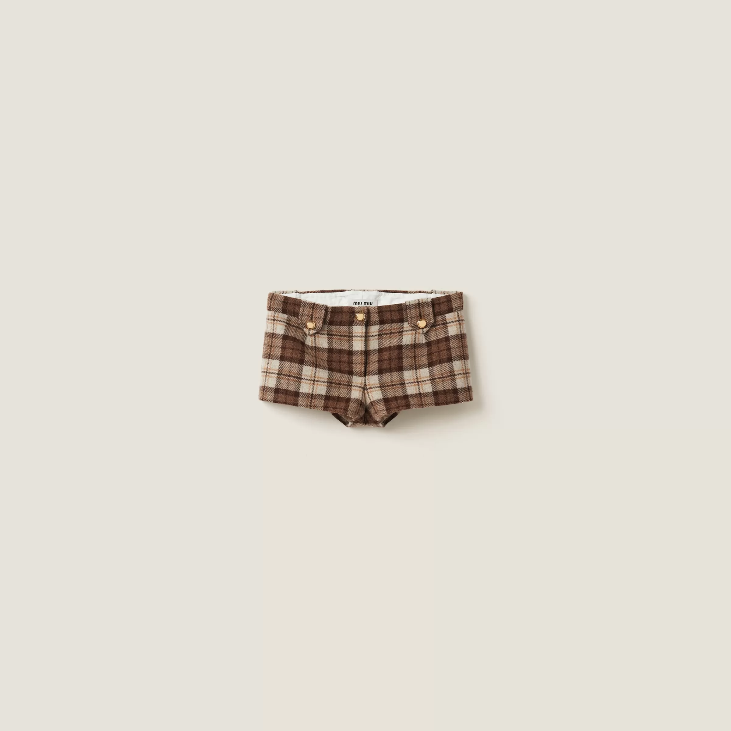 Miu Miu Checked Shorts |