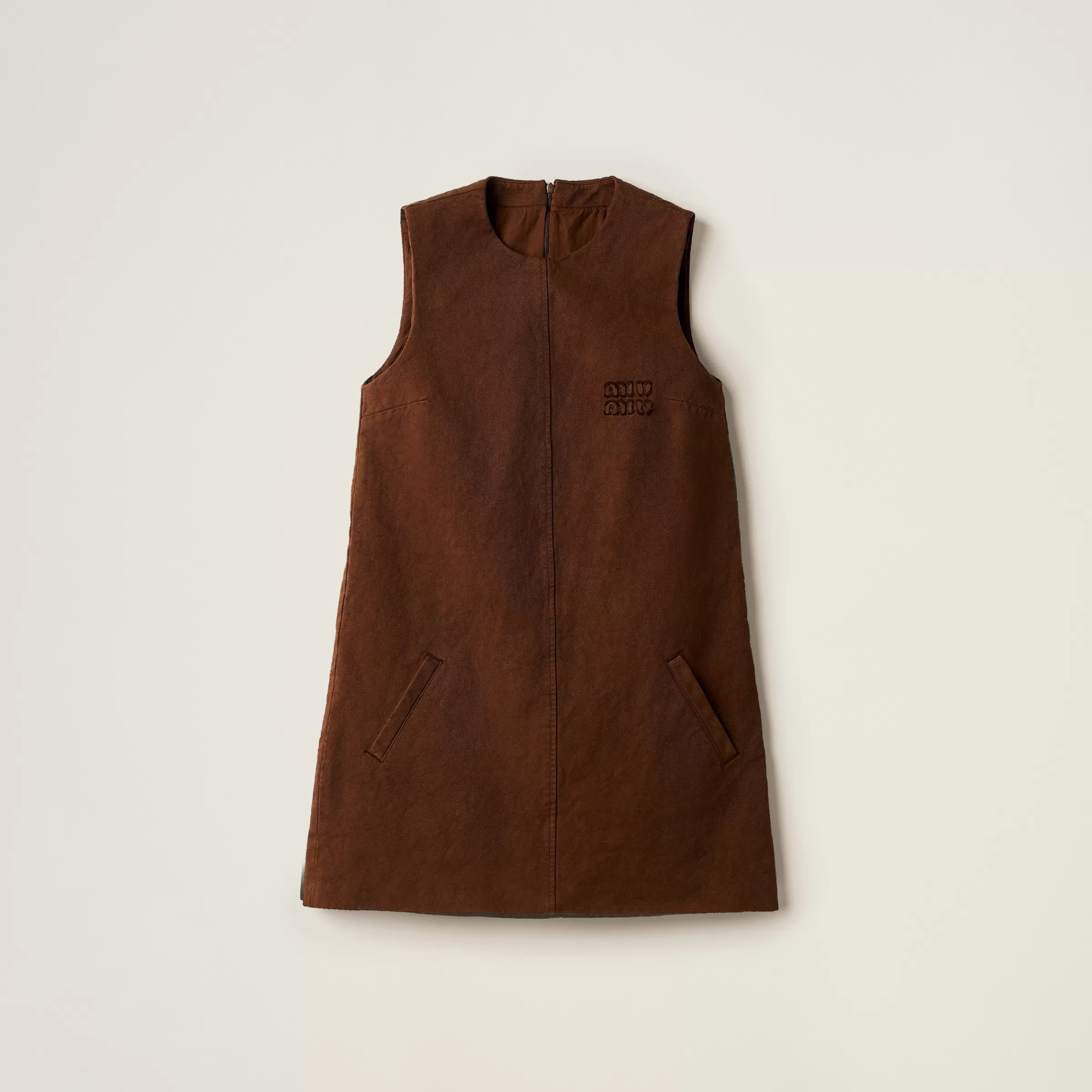 Miu Miu Garment-dyed Gabardine Mini-dress |