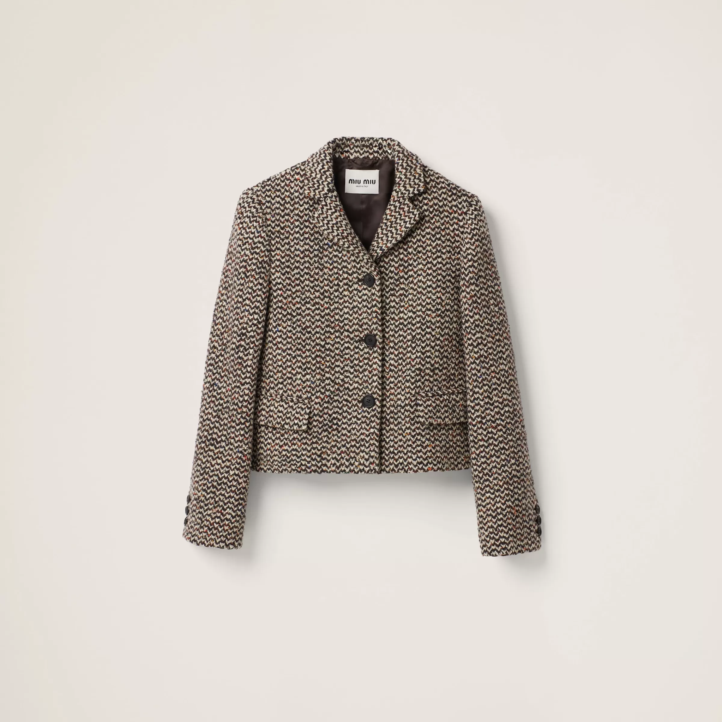 Miu Miu Single-breasted Bouclé Jacket |