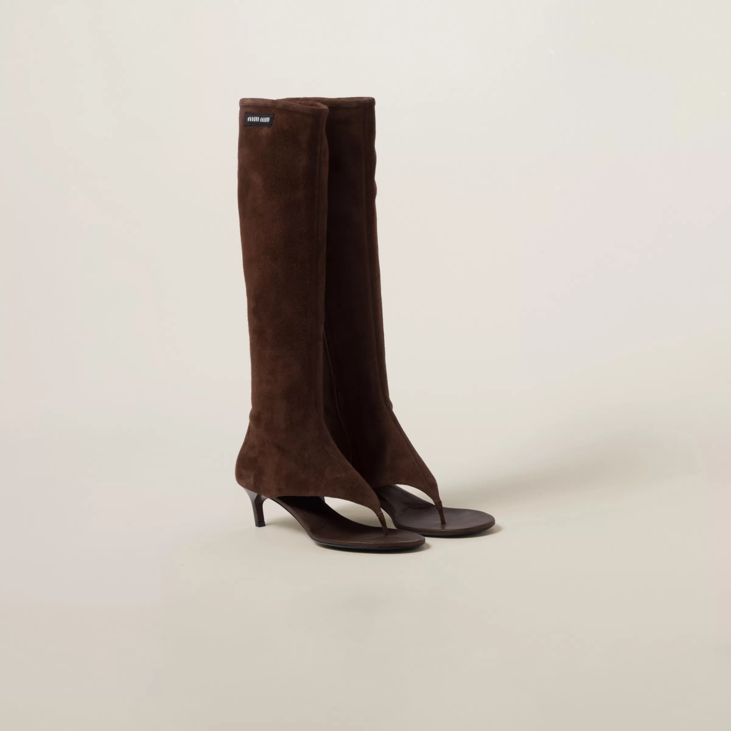 Miu Miu Suede Thong Boots |