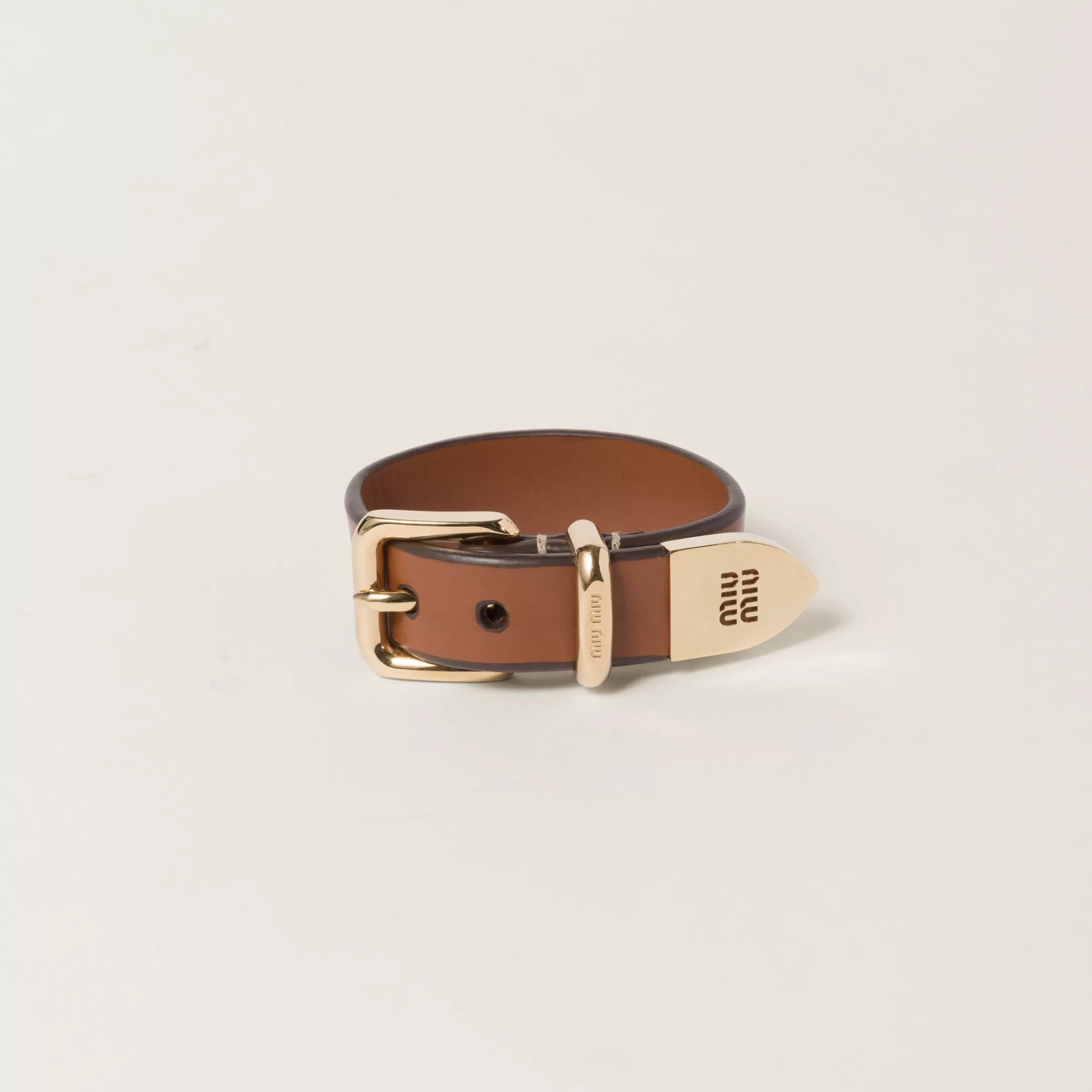 Miu Miu Leather Bracelet |
