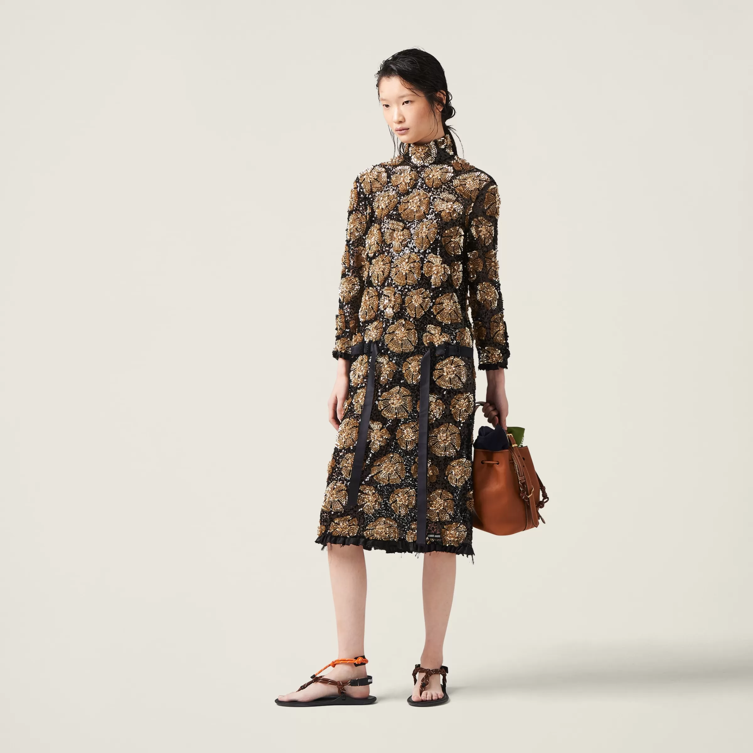 Miu Miu Leather Bucket Bag |