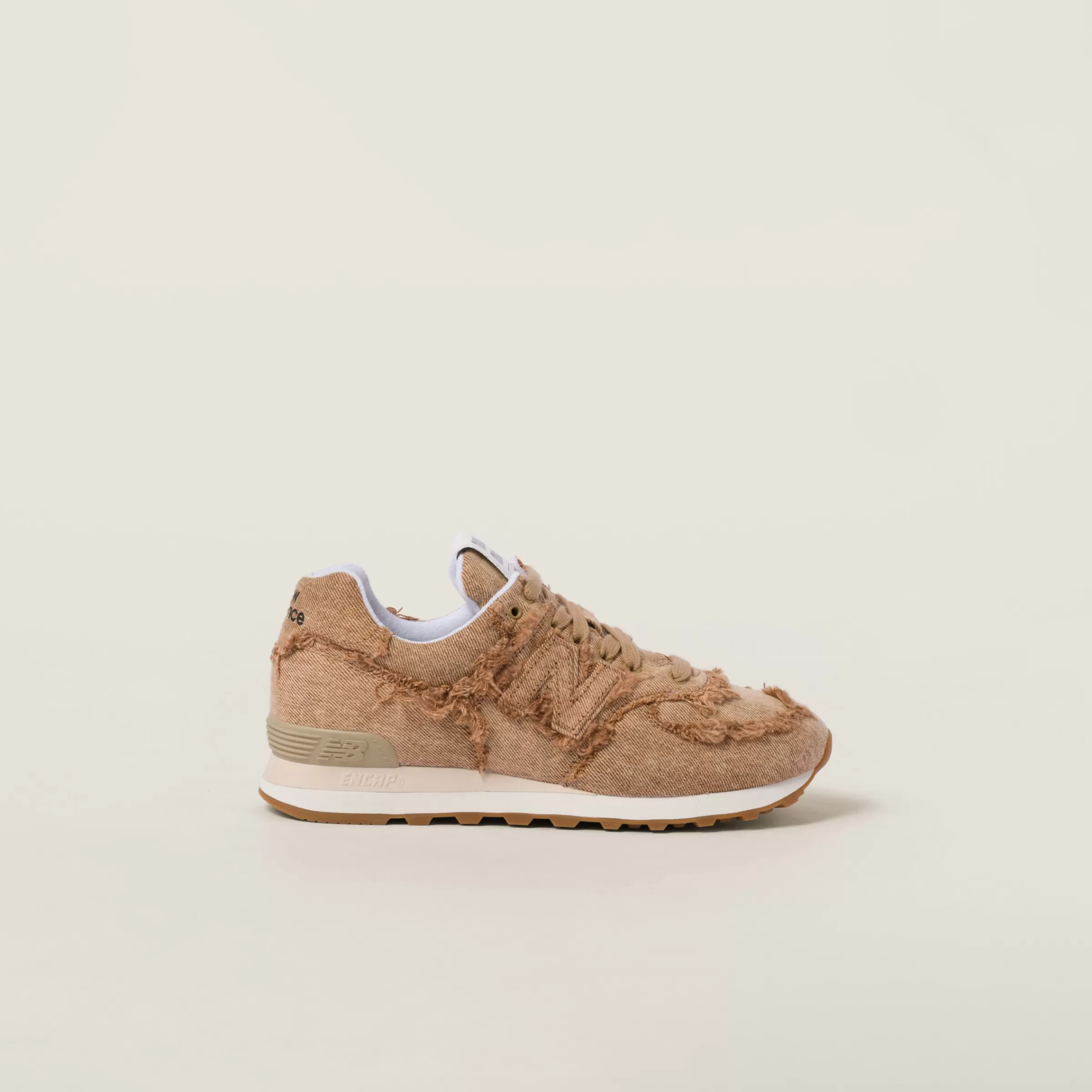 Miu Miu New Balance 574 X Marbleized Denim Sneakers |