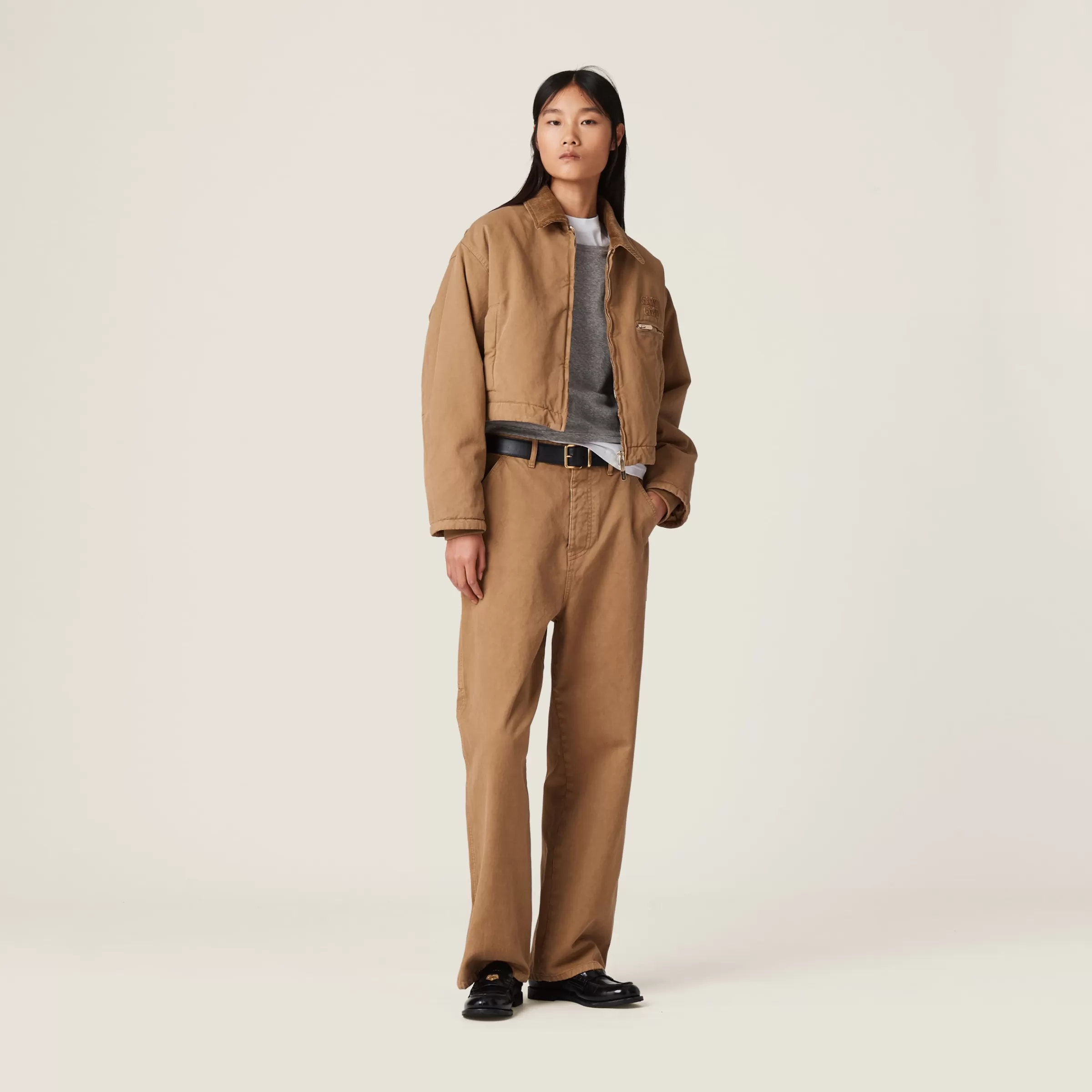 Miu Miu Garment-dyed Gabardine Pants |