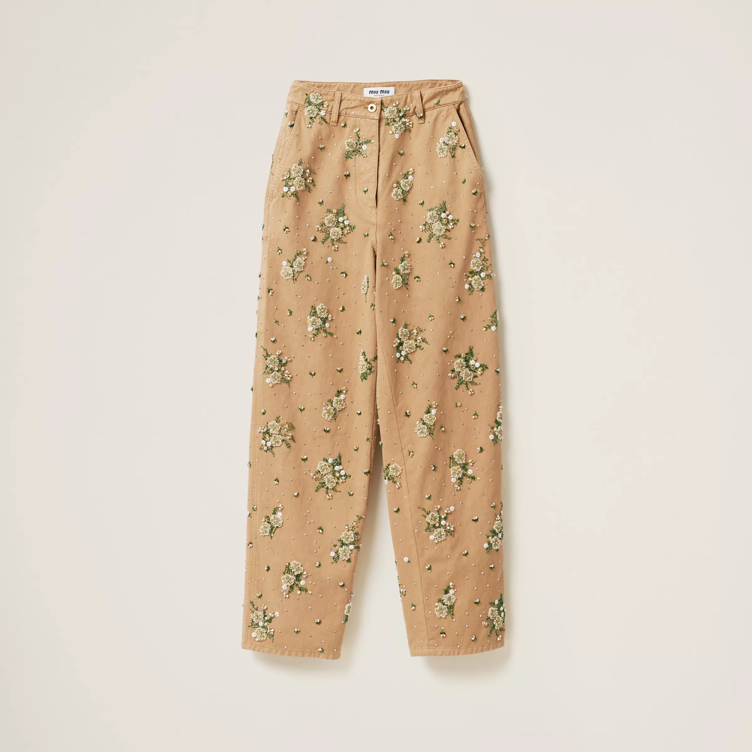 Miu Miu Garment-dyed Gabardine Pants |