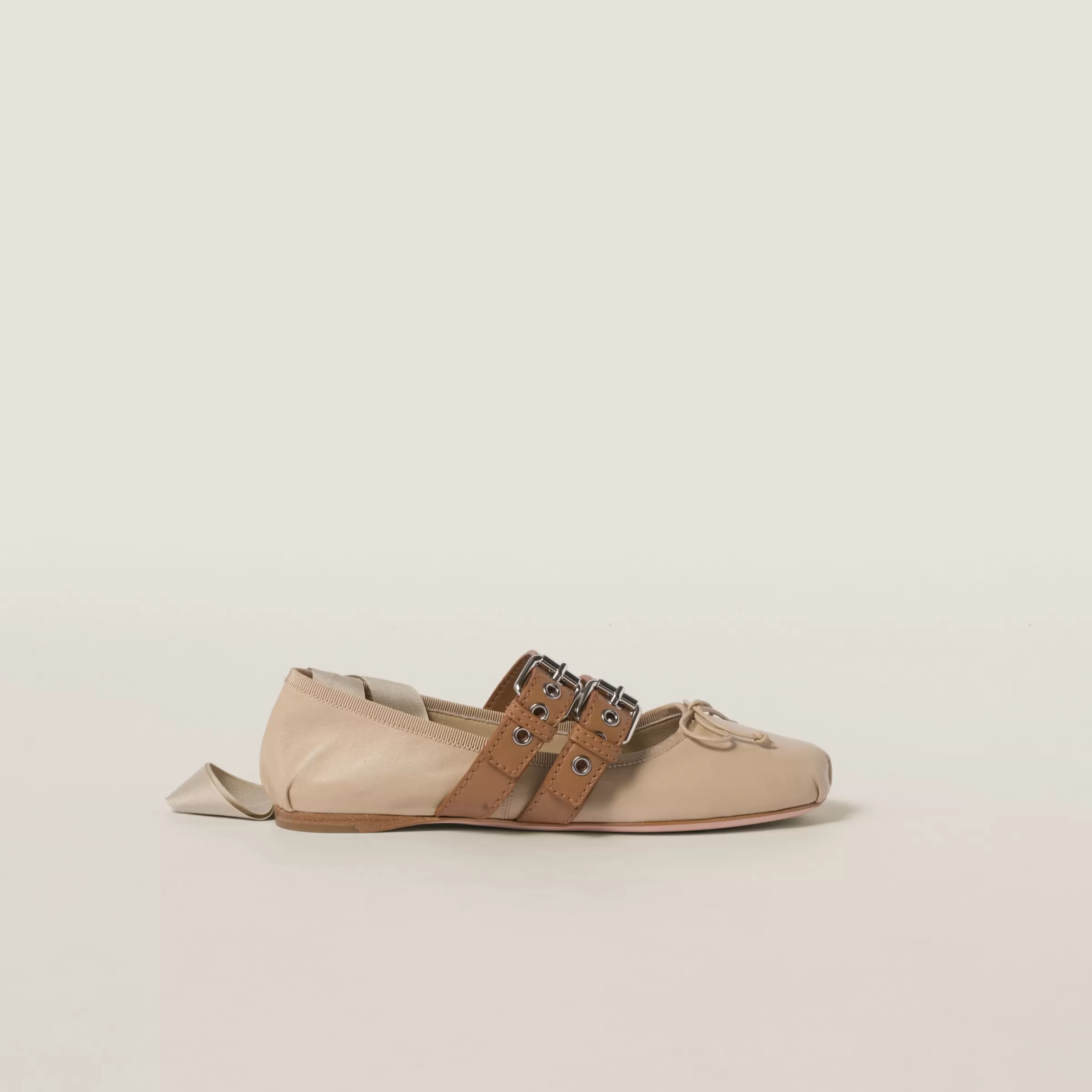 Miu Miu Nappa And Calf Leather Ballerinas |