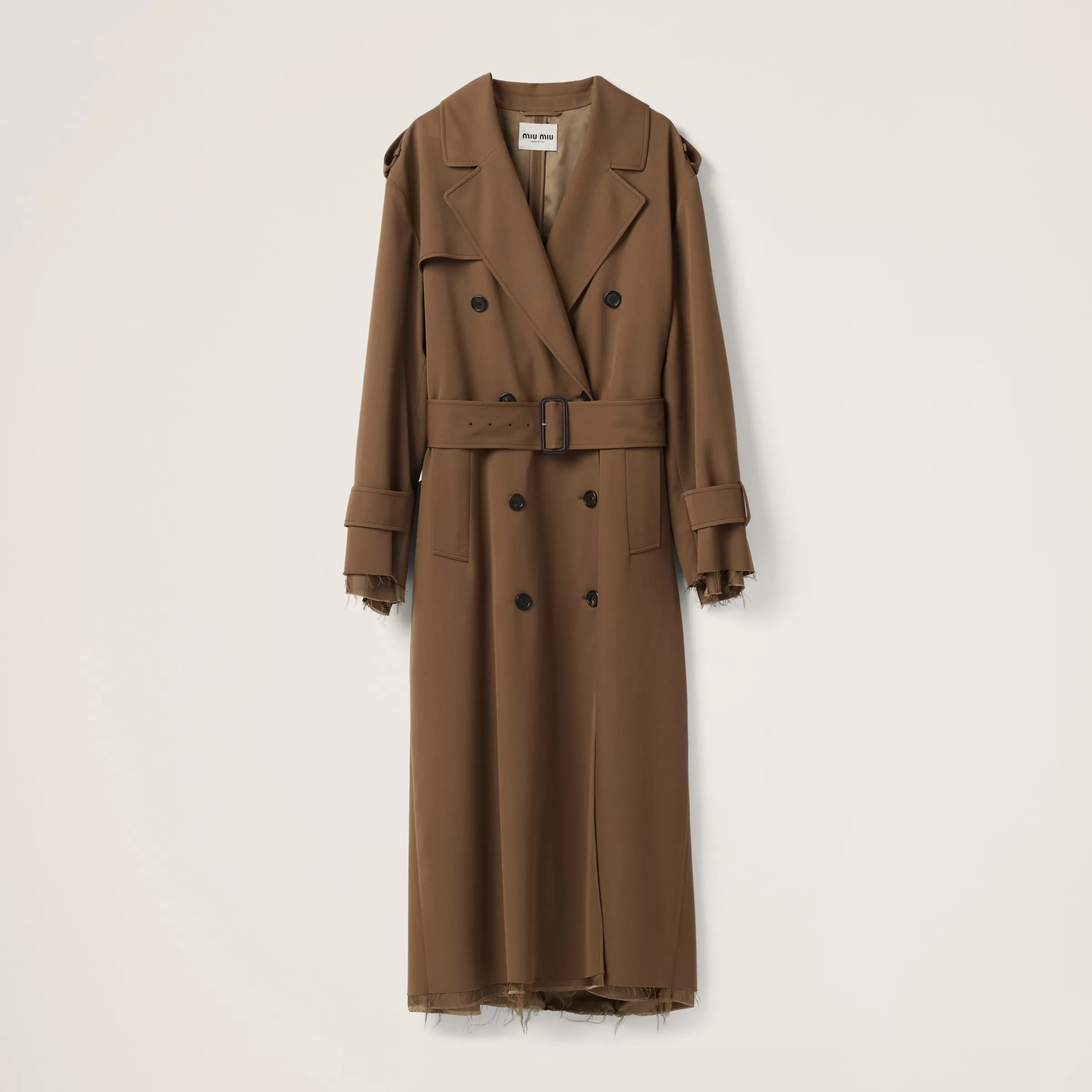 Miu Miu Double-breasted Gabardine Coat |