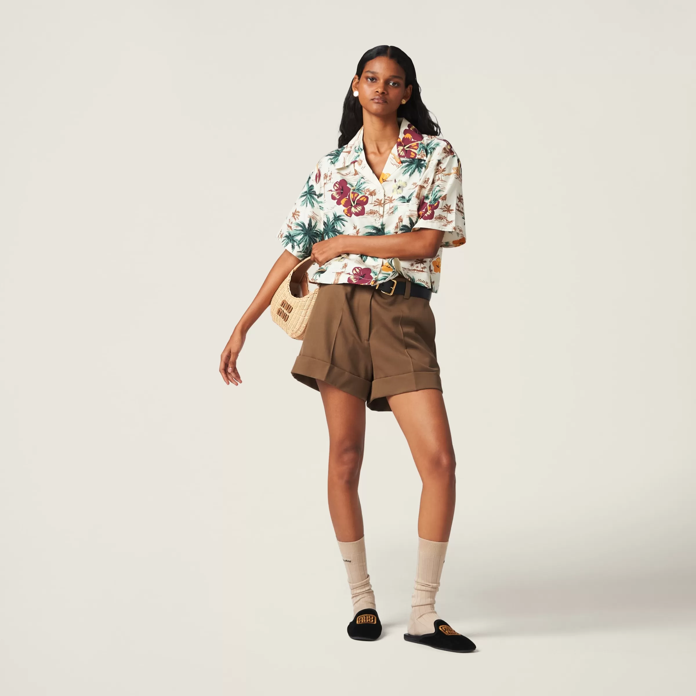 Miu Miu Gabardine Bermudas |