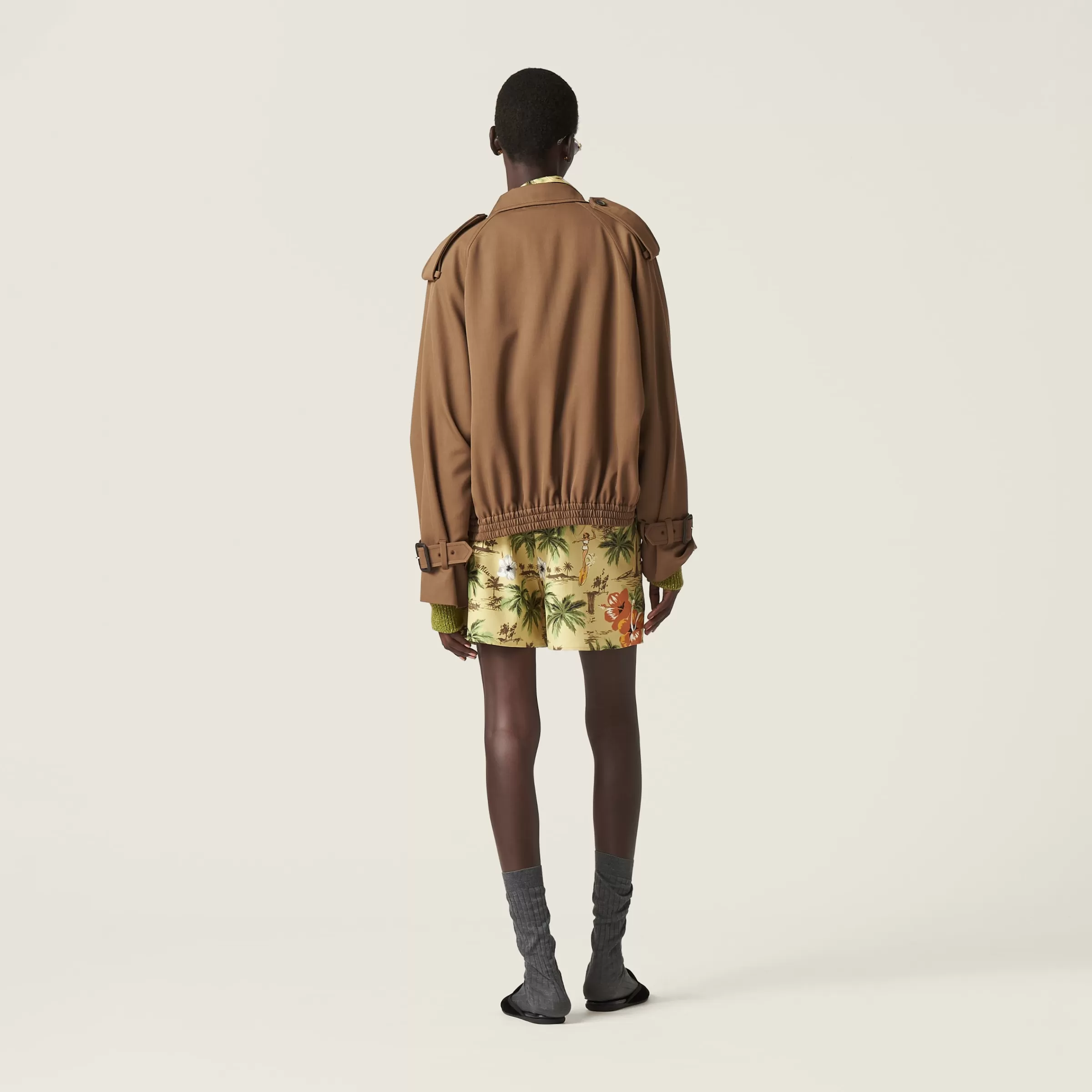 Miu Miu Gabardine Blouson Jacket |