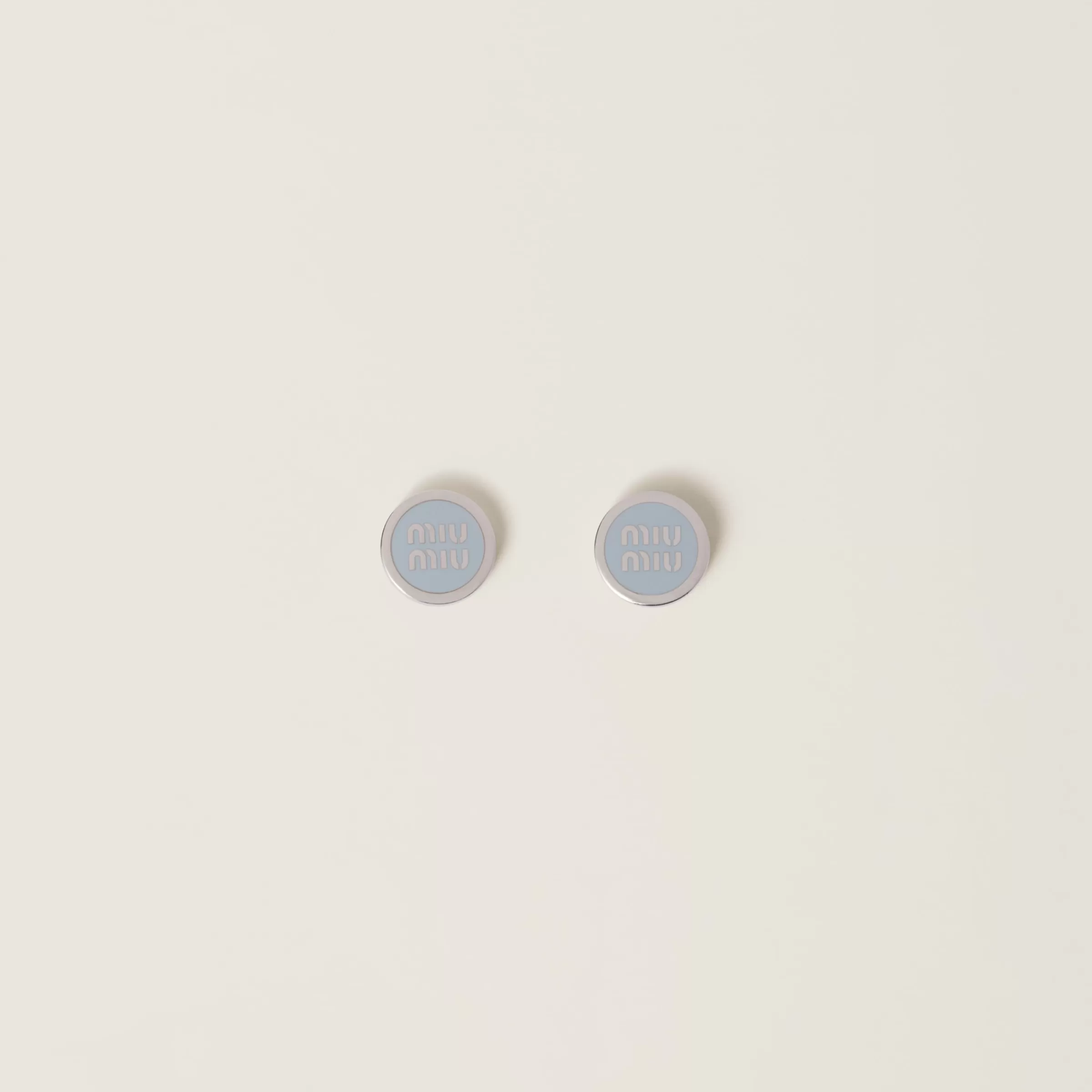 Miu Miu Enameled Metal Earrings |