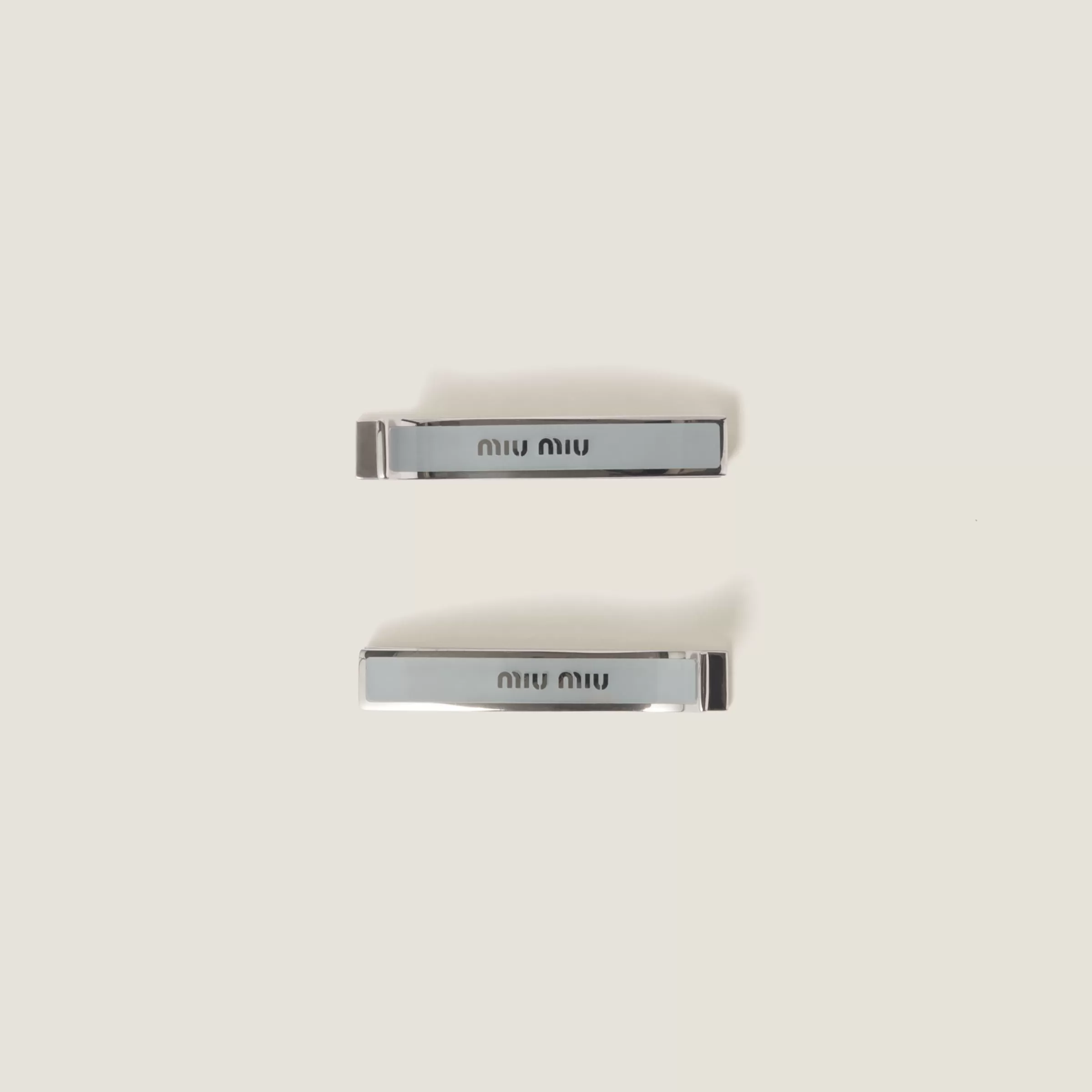 Miu Miu Enameled Metal Hair Clips |