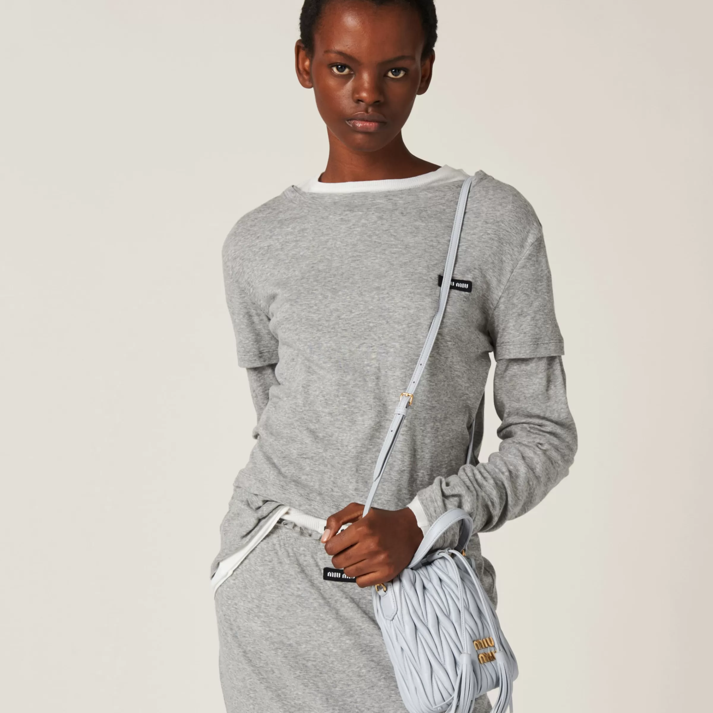 Miu Miu Matelassé Nappa Leather Bucket Bag |