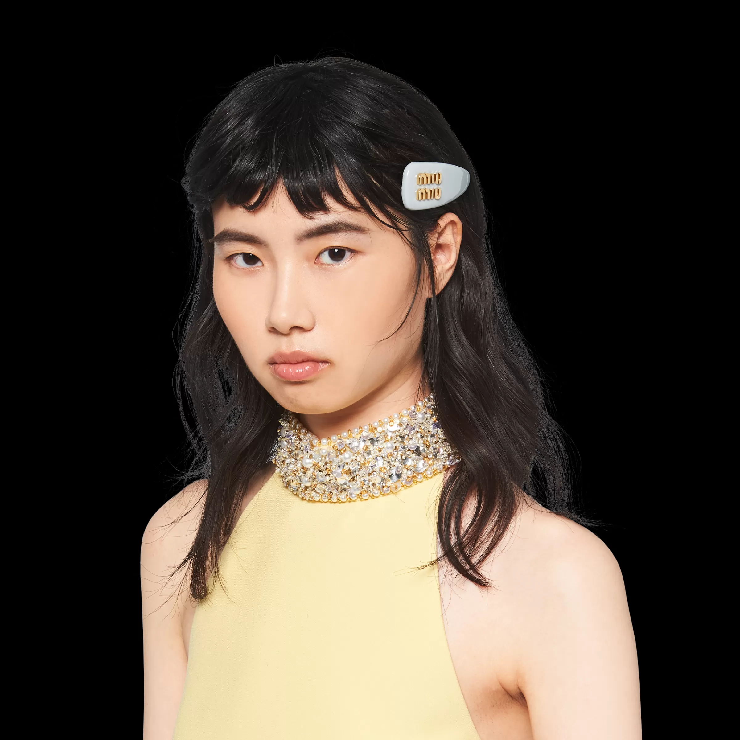 Miu Miu Patent Leather Hair Clip |