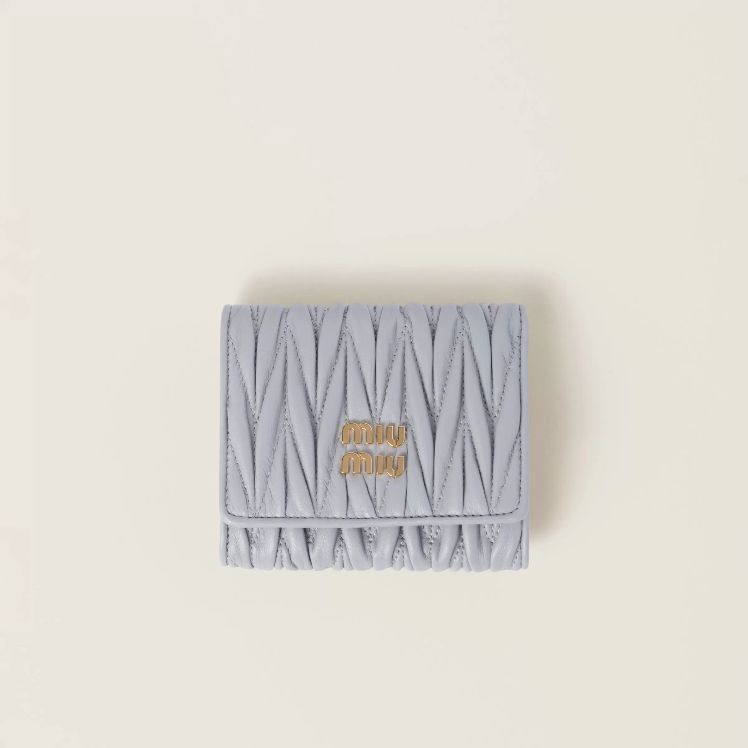 Miu Miu Small Matelassé Nappa Leather Wallet |