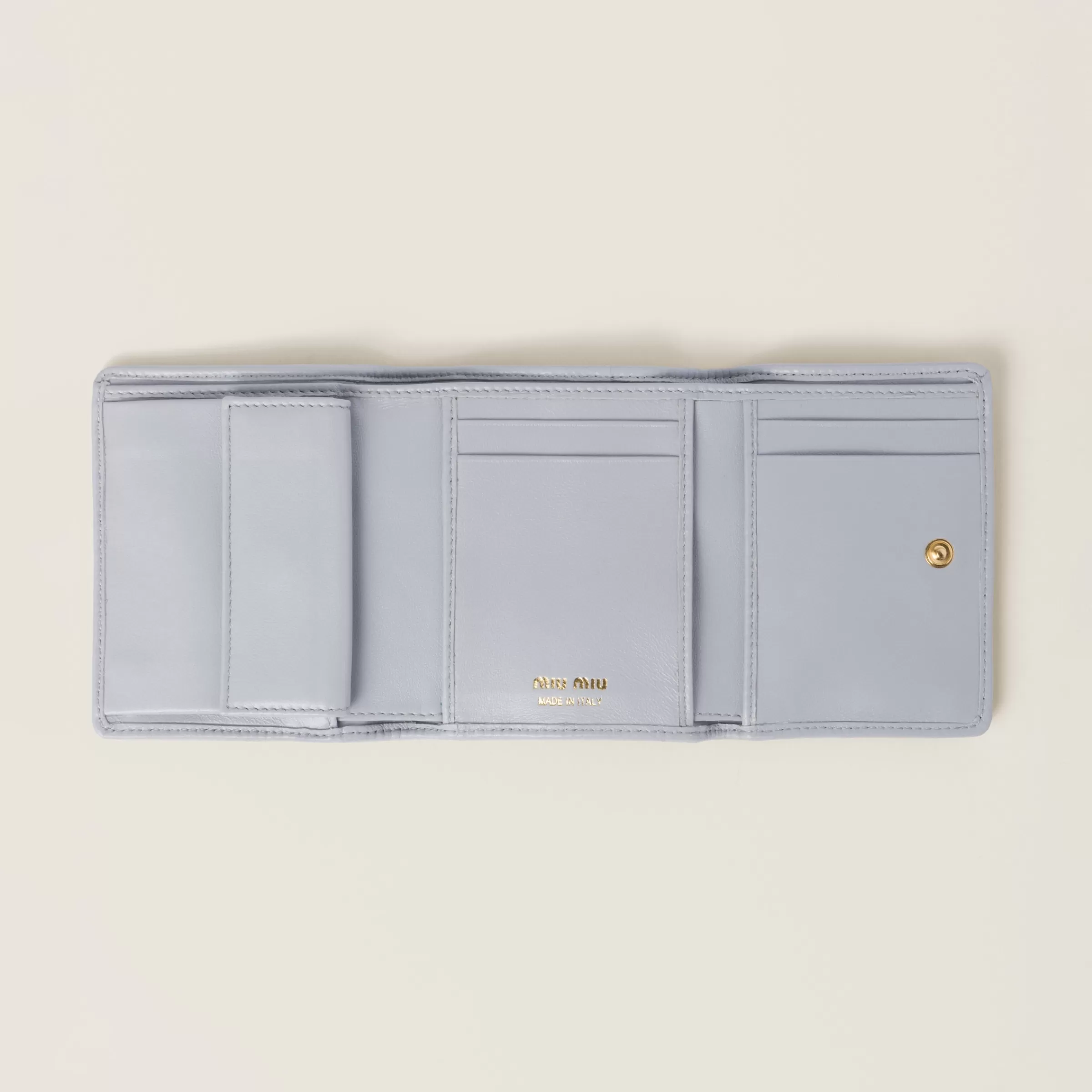 Miu Miu Small Matelassé Nappa Leather Wallet |