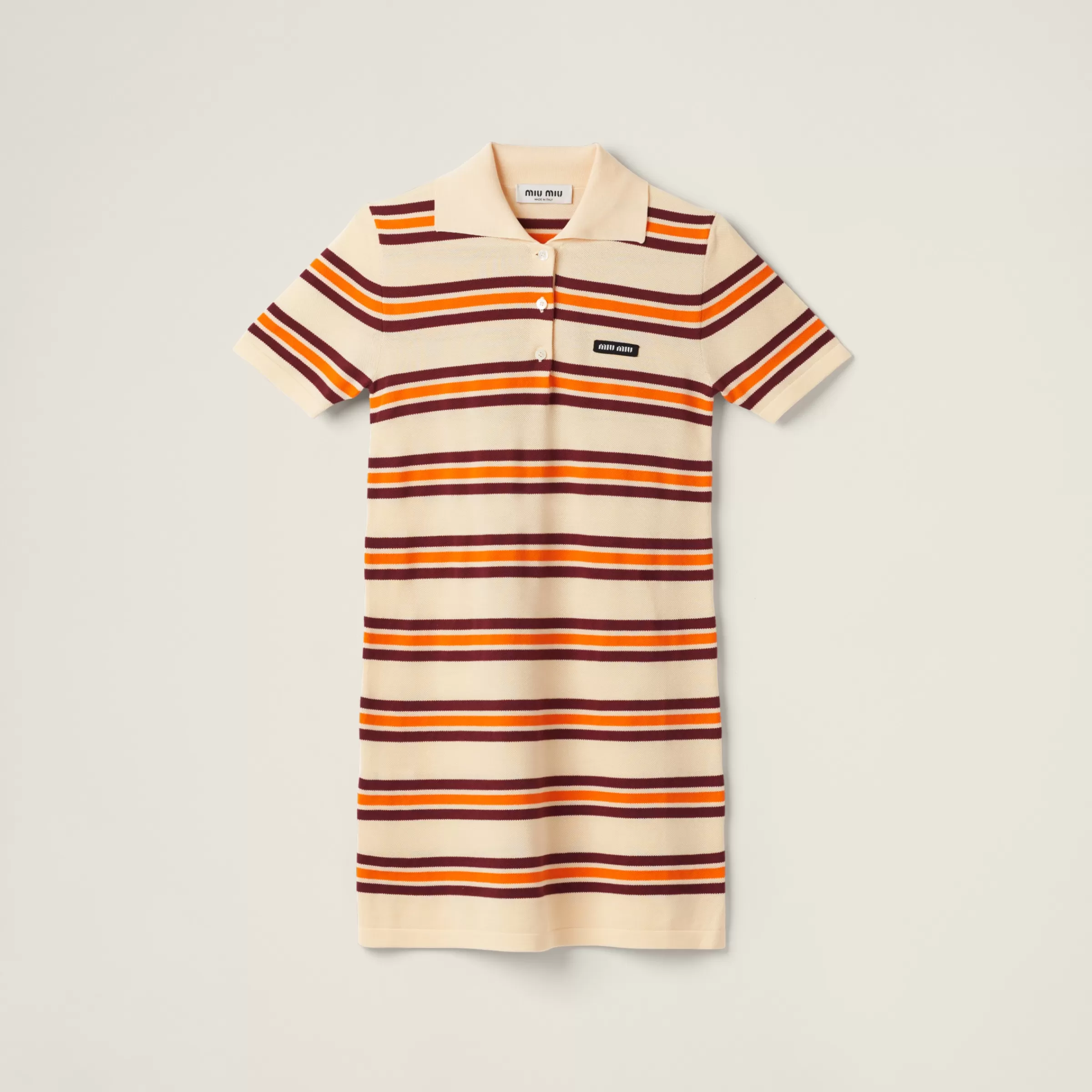 Miu Miu Silk And Cotton Polo Dress |