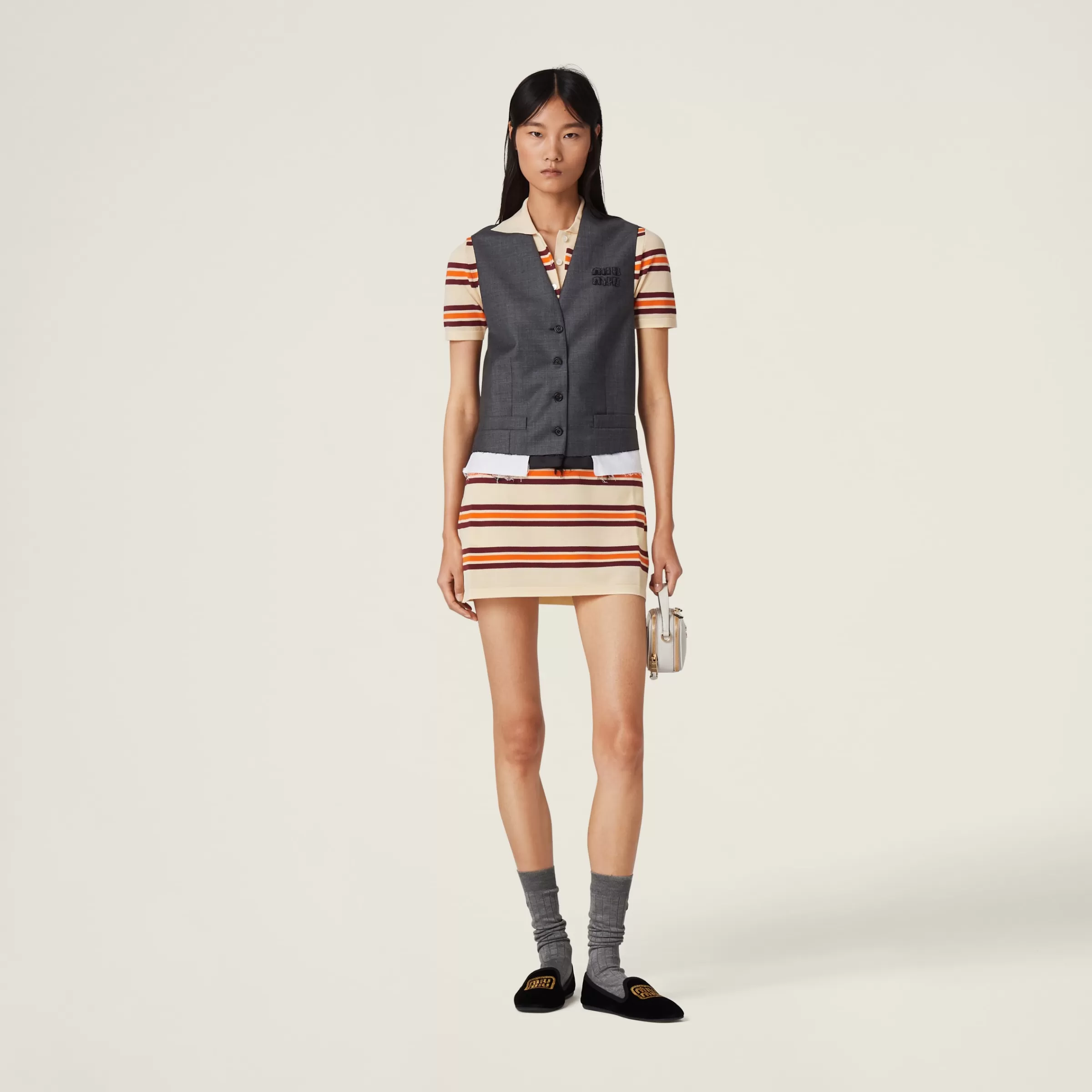 Miu Miu Silk And Cotton Polo Dress |