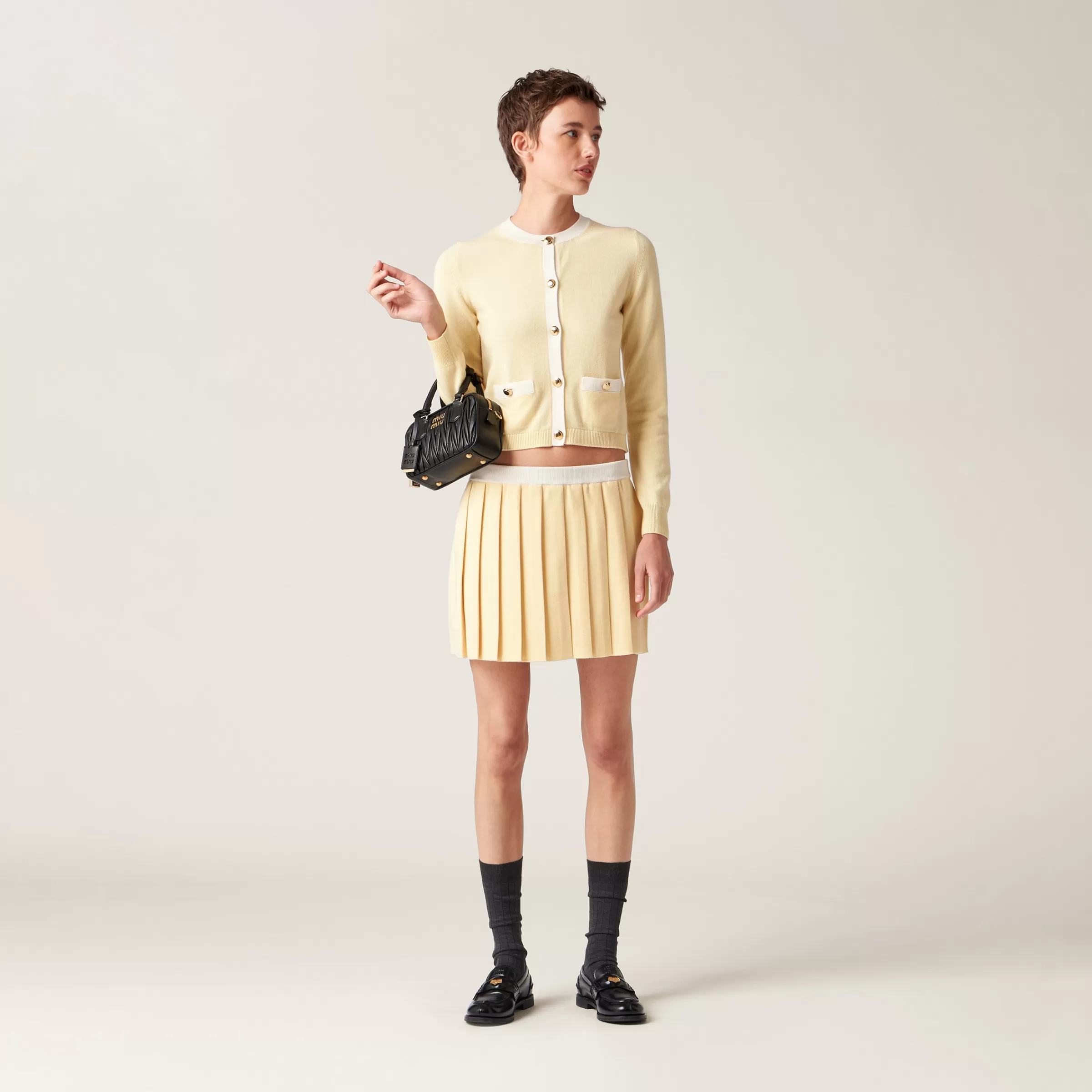 Miu Miu Cashmere Miniskirt |